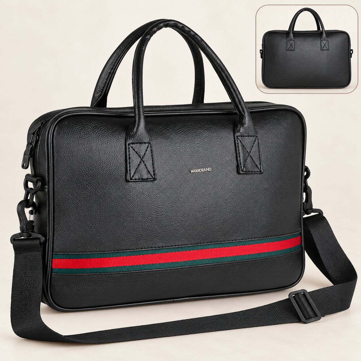 Click to zoom Woodland Cross Body Laptop Bag in Black, sales team reward