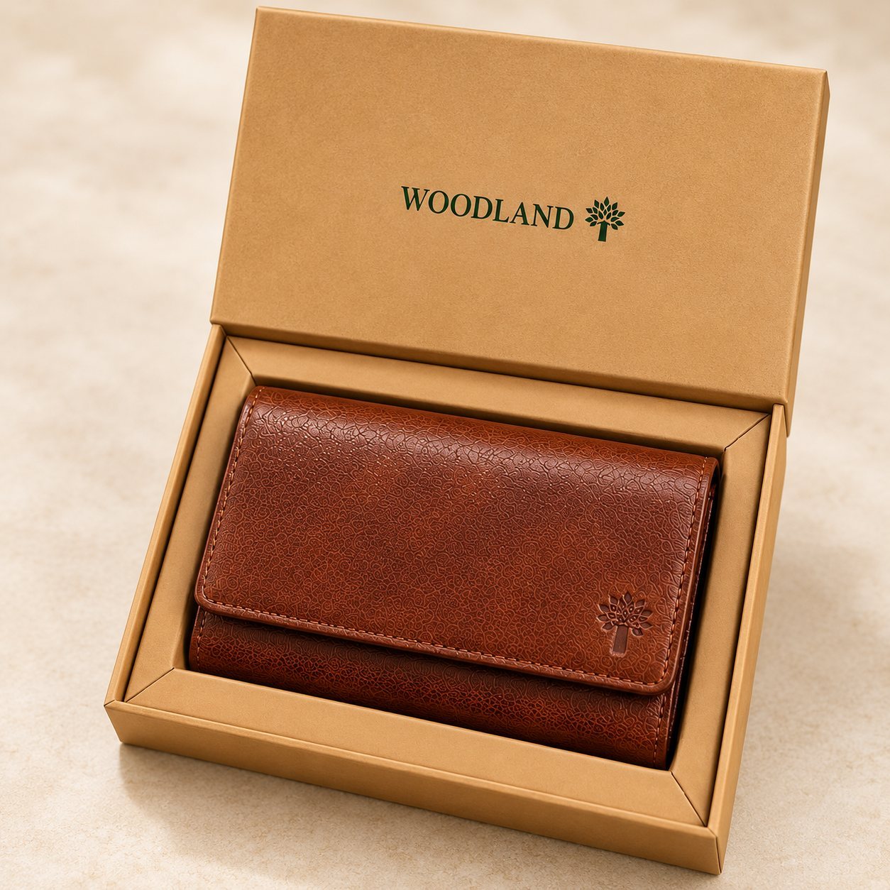 Click to zoom Woodland Ladies Wallet in Brown, bulk order with company logo