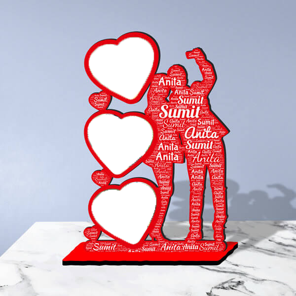 High Gloss Wood Cut Out Photo Frame