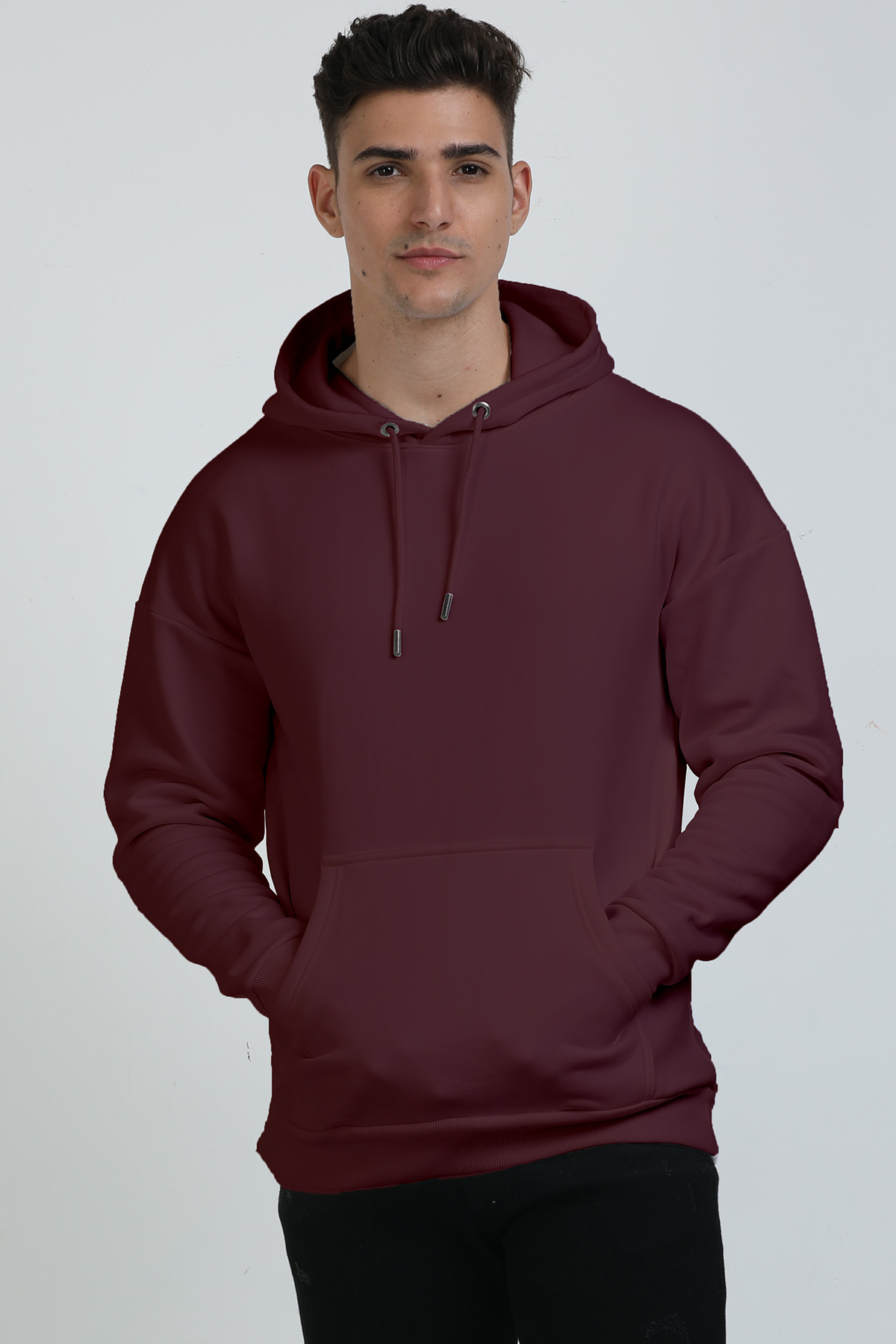 YuBingo Heavyweight Oversized Hooded Sweatshirt – Premium 400 GSM Cotton Blend, Relaxed Fit