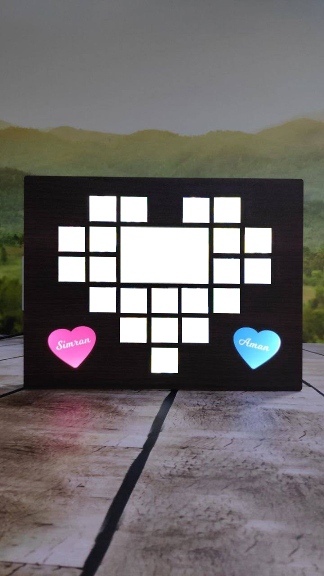 LED Collage Frame (Heart Collage)