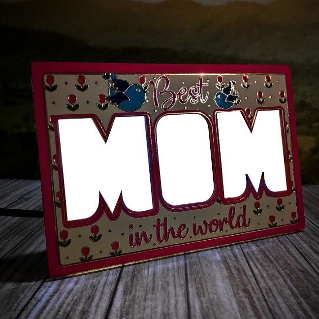 MOM LED Frame with Sliding Photo