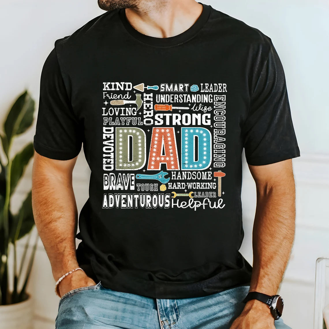 100% Cotton Father&#39;s Day T-Shirt - Dad Quotes Design