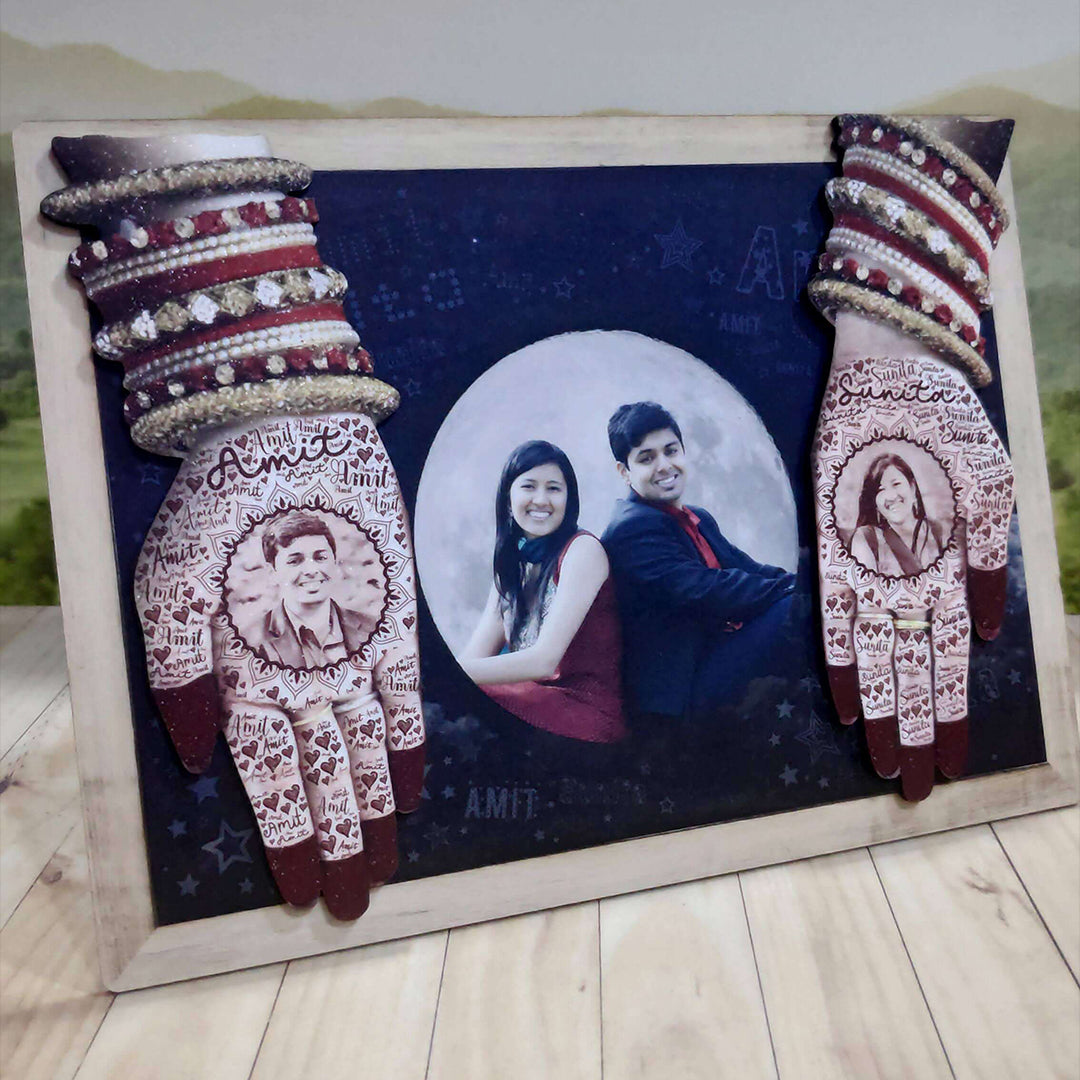 Mehndi Design Magnet Photo Stand