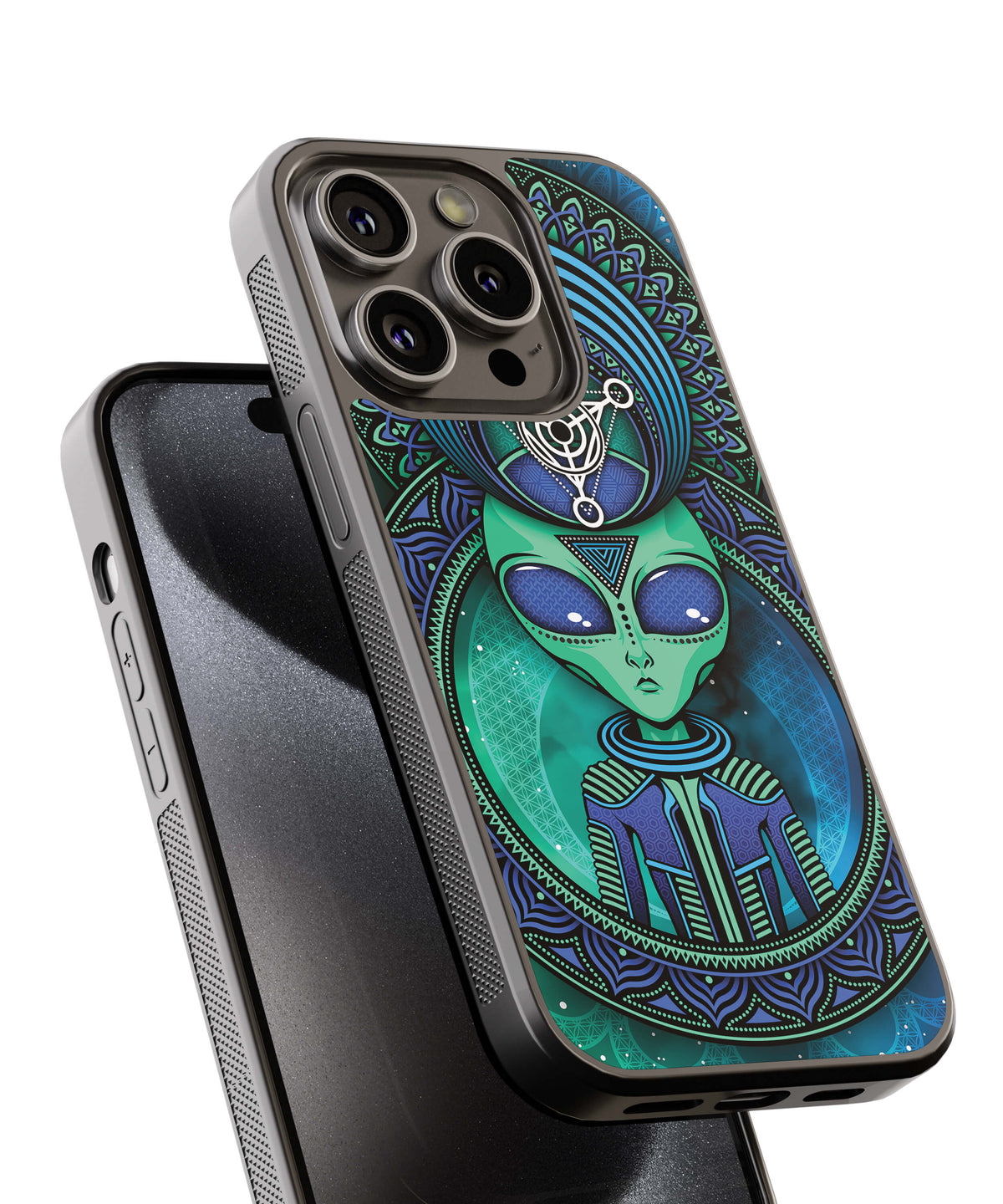 Alien From Other Universe Back Cover for 2D Hybrid TPU And Metal CaseAA1020Hybrid Metal TPU