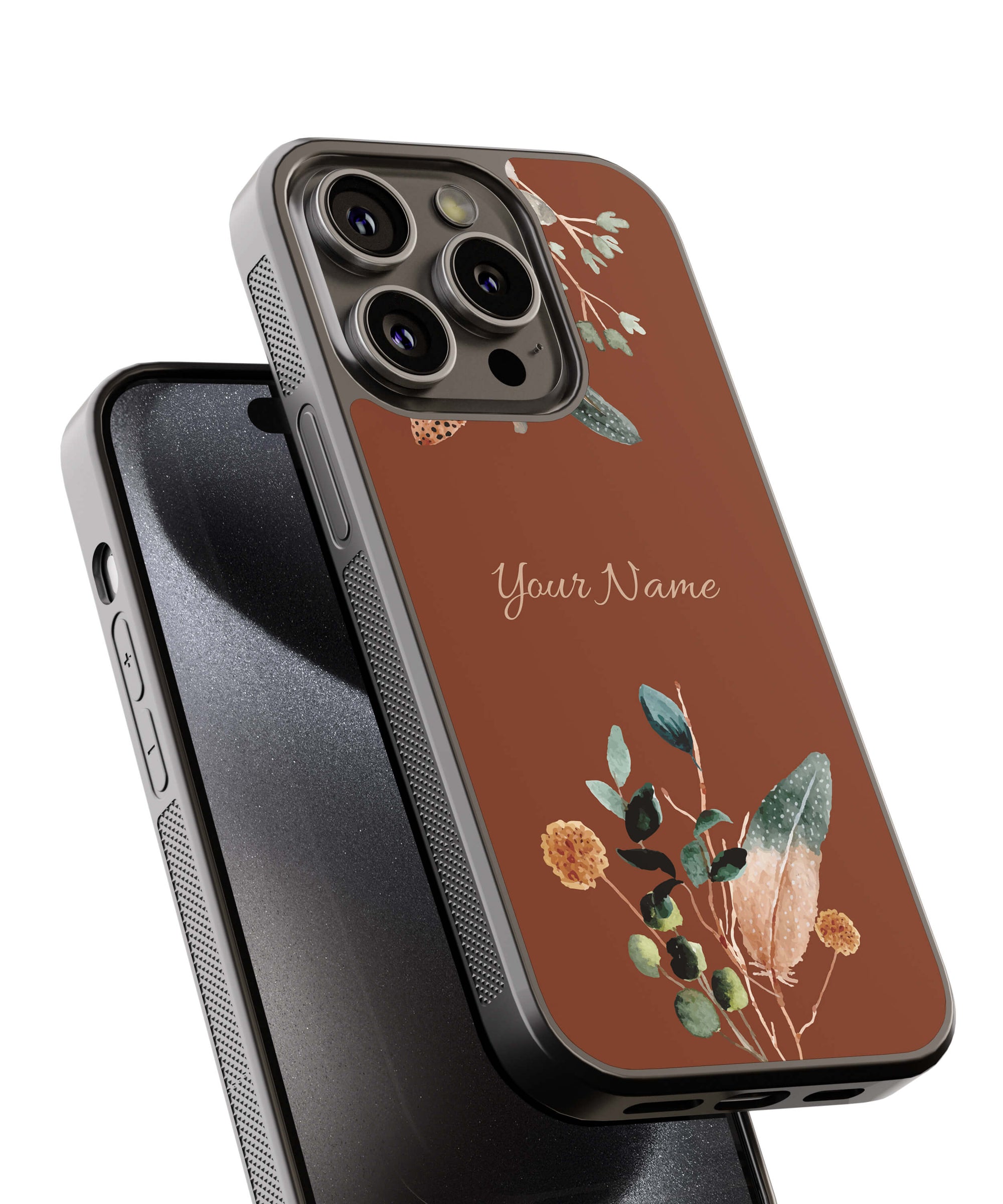 Amazing Plants with Name Back Cover for 2D Hybrid TPU And Metal CaseIK5011Hybrid Metal TPU