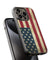 American Flag Back Cover for 2D Hybrid TPU And Metal CaseA0099Hybrid Metal TPU