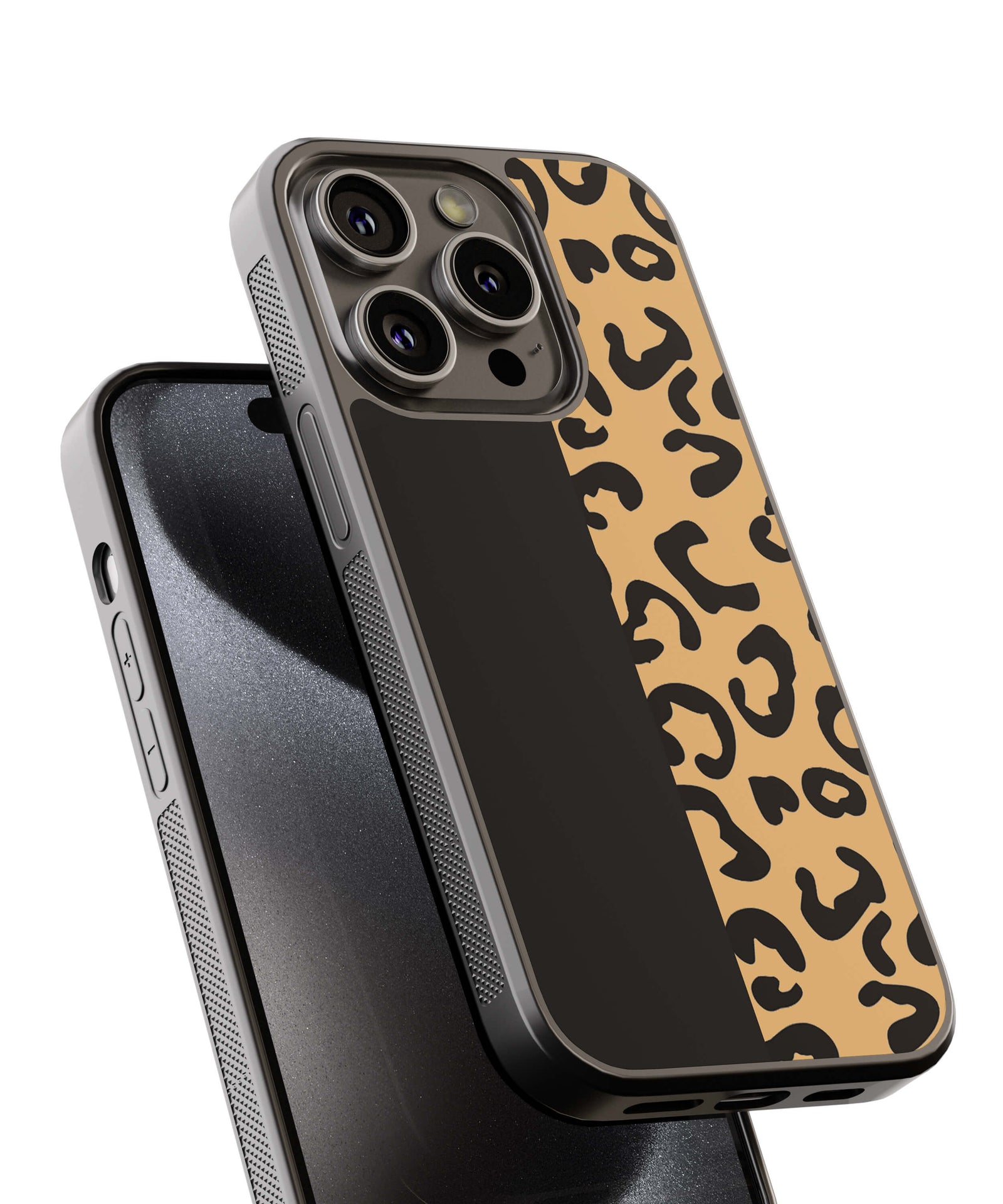 Animal Black Pattern Back Cover for 2D Hybrid TPU And Metal CasePS1315Hybrid Metal TPU