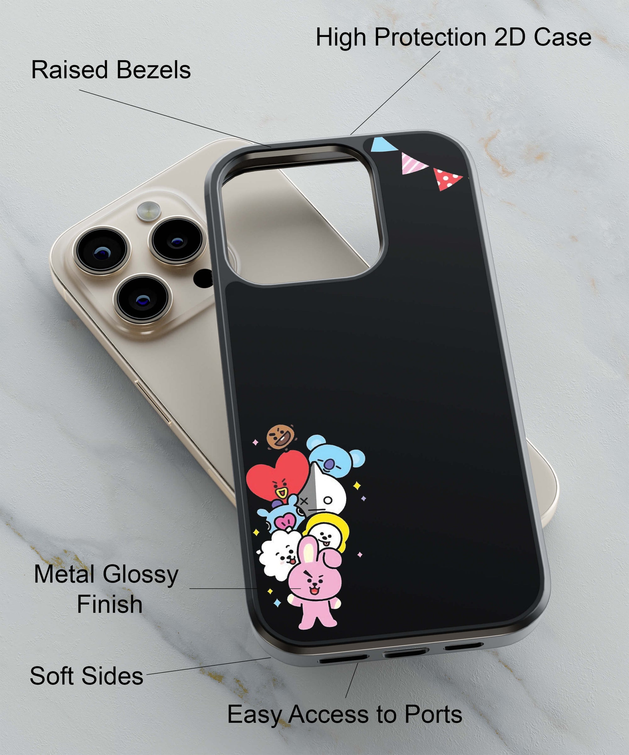 Animals Brigade Back Cover for 2D Hybrid TPU And Metal CasePS1325Hybrid Metal TPU