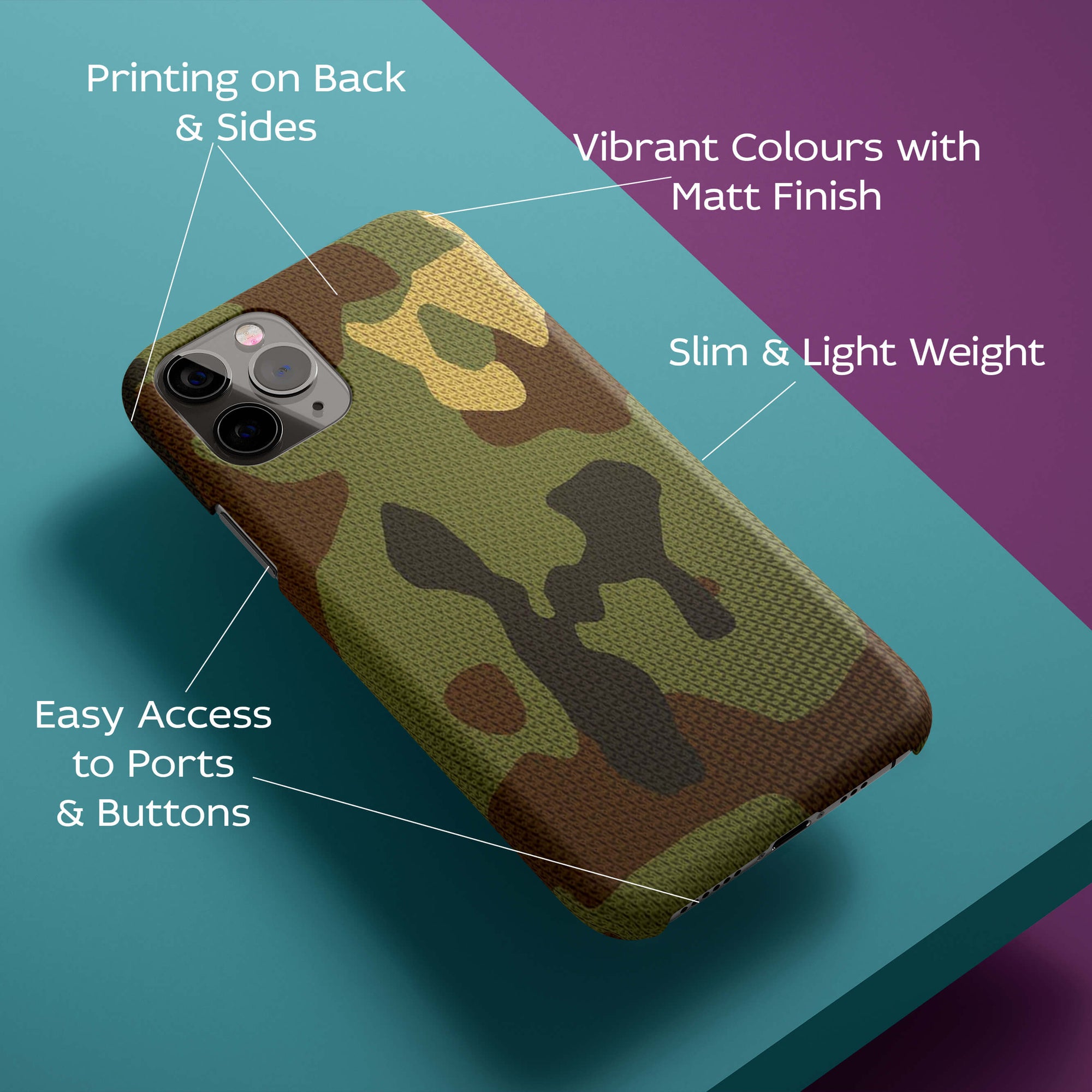 Army Camouflage Back Cover for HardPlasticD2111Hard Plastic