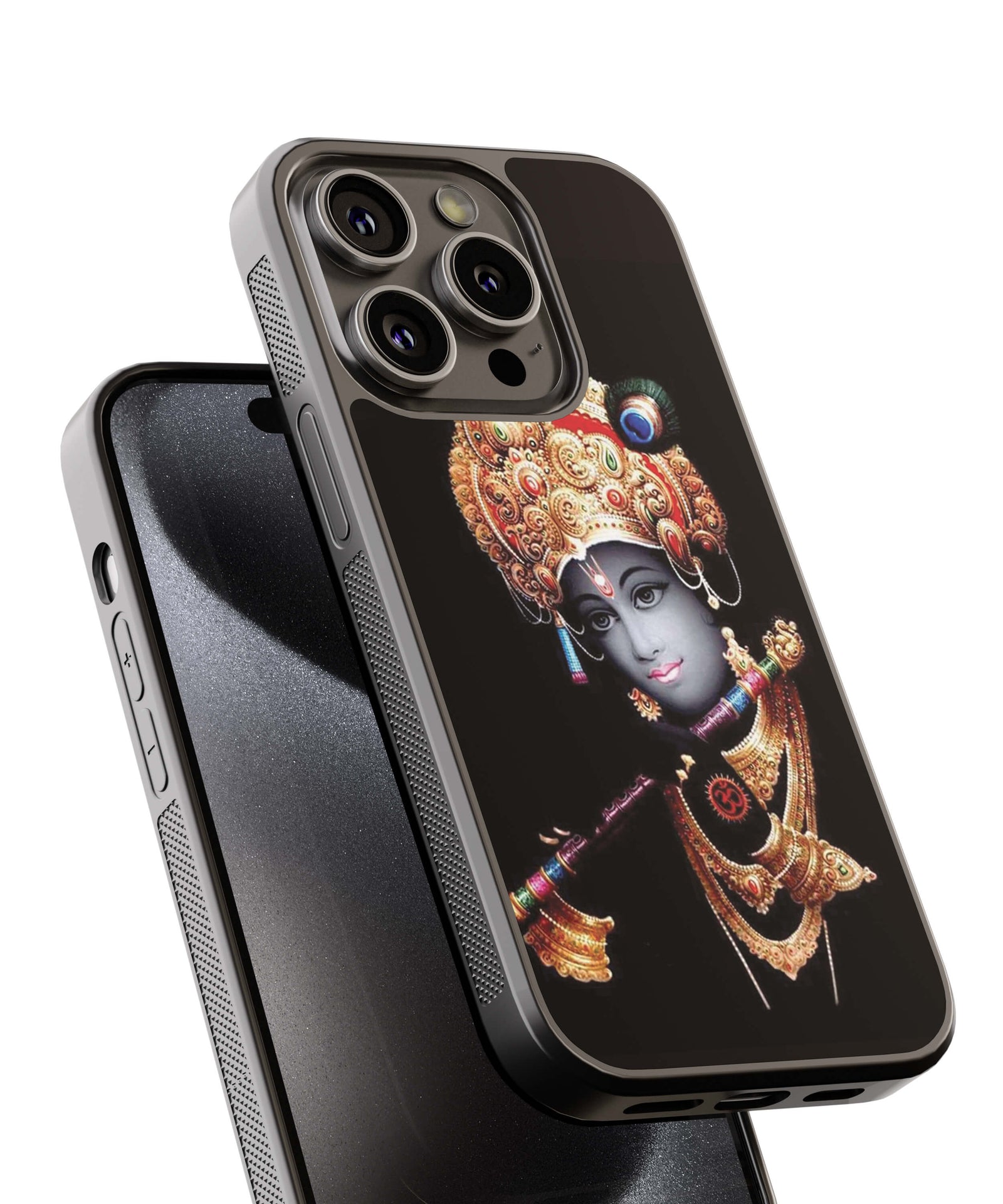 Beautiful Looking Lord Krishna Back Cover for 2D Hybrid TPU And Metal CaseD1540Hybrid Metal TPU