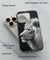 Black And White Vintage Side Pose Of A Lion Back Cover for 2D Hybrid TPU And Metal CaseBT0013Hybrid Metal TPU