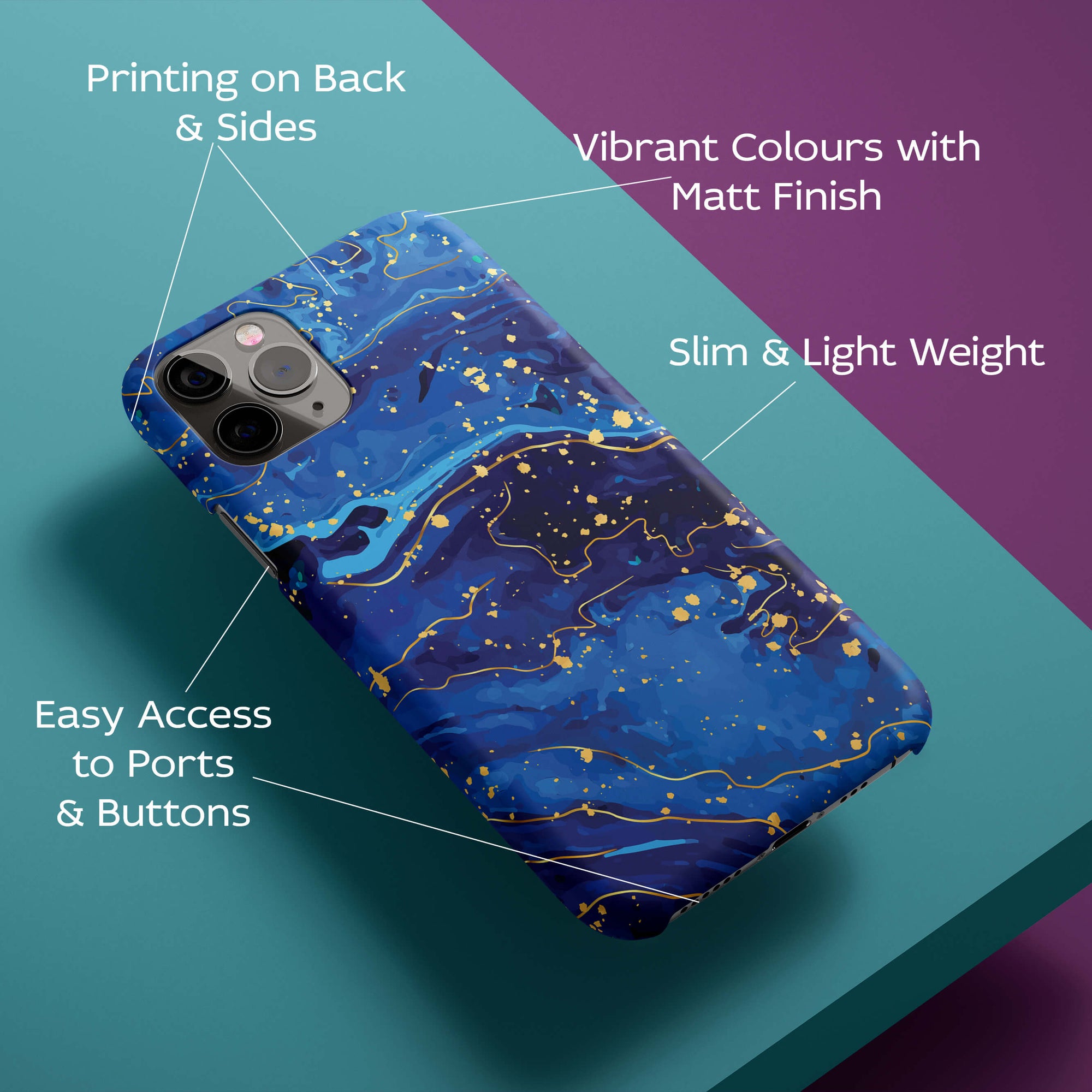 Blue Galaxy Back Cover for HardPlasticIK0027Hard Plastic