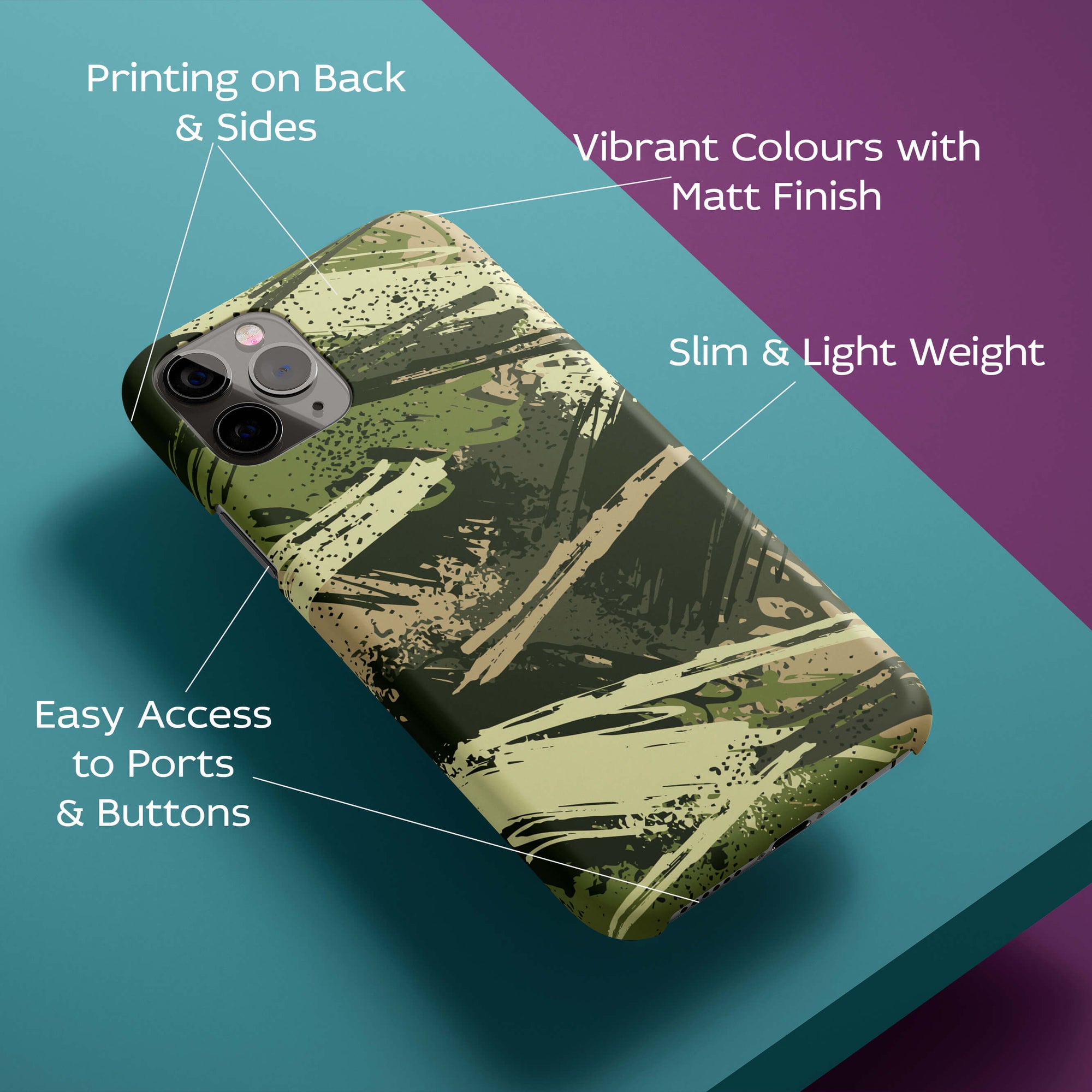 Camouflage American Back Cover for HardPlasticGF0107Hard Plastic