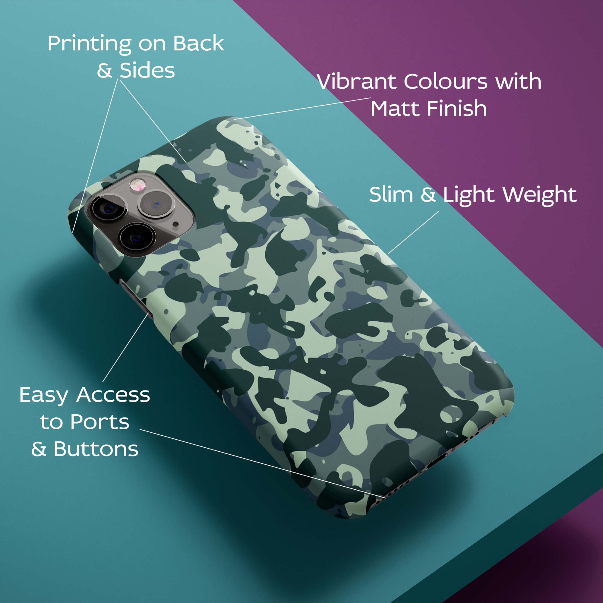 Camouflage Mordern Back Cover for HardPlasticGF0109Hard Plastic