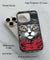 Cat Punk Back Cover for 2D Hybrid TPU And Metal CaseA0028Hybrid Metal TPU