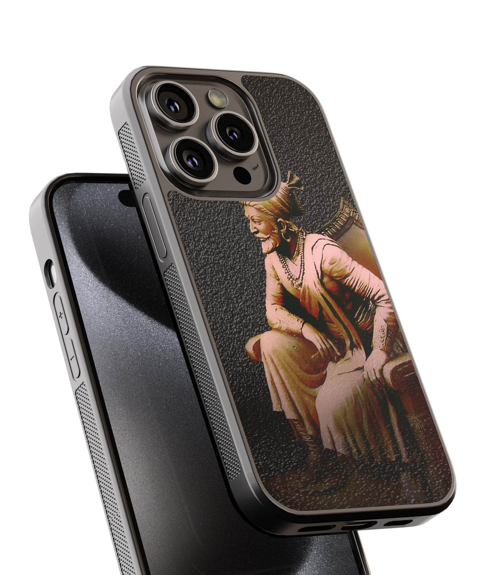 Chatrapati Shivaji On His Throne Back Cover for 2D Hybrid TPU And Metal CaseD1601Hybrid Metal TPU