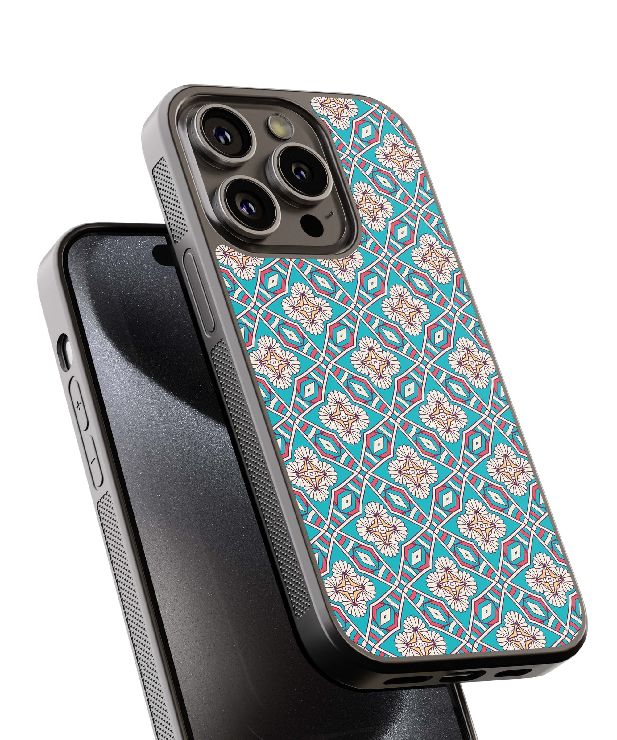 Cool Classic Pattern Back Cover for 2D Hybrid TPU And Metal CaseIK0045Hybrid Metal TPU