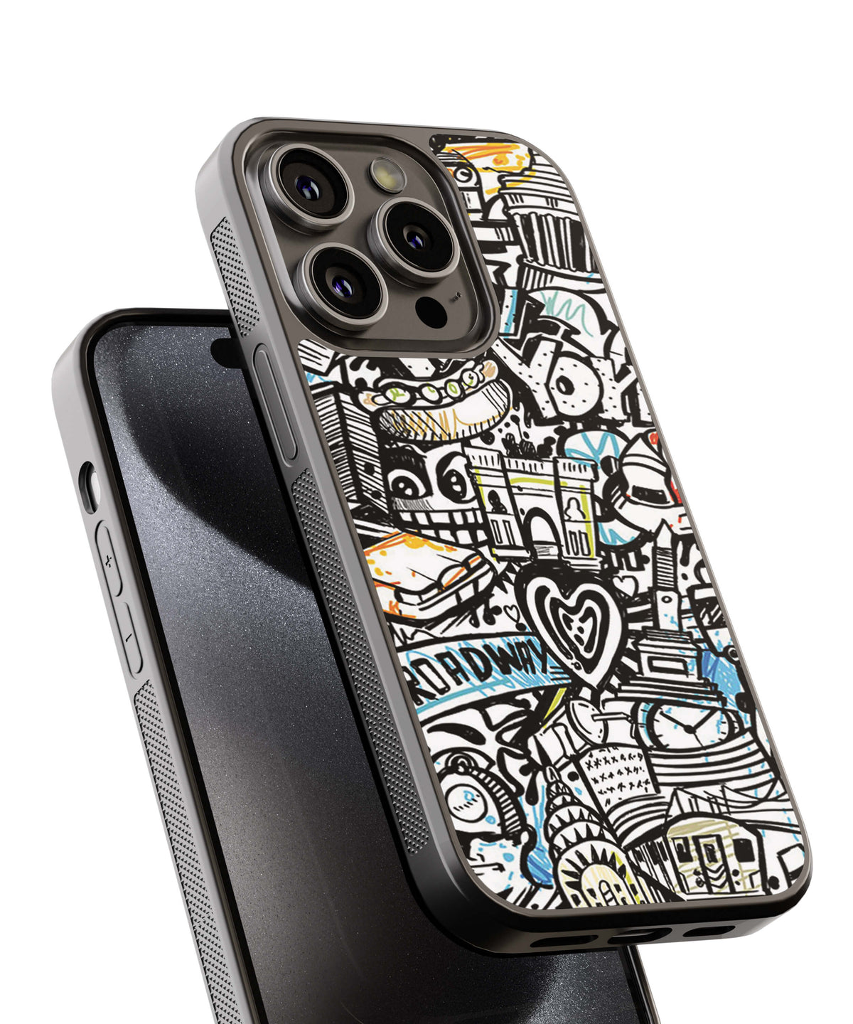 Cool Graffiti Back Cover for 2D Hybrid TPU And Metal CaseD2074Hybrid Metal TPU