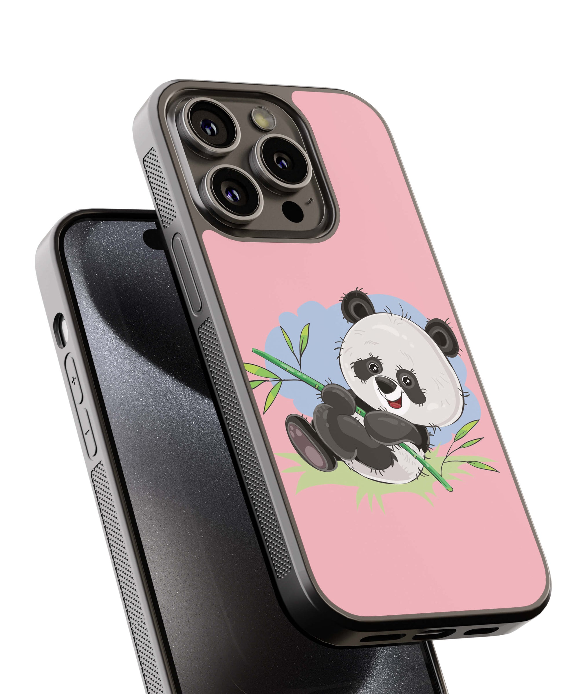 Cute Lovelu Panda Back Cover for 2D Hybrid TPU And Metal CaseA0297Hybrid Metal TPU