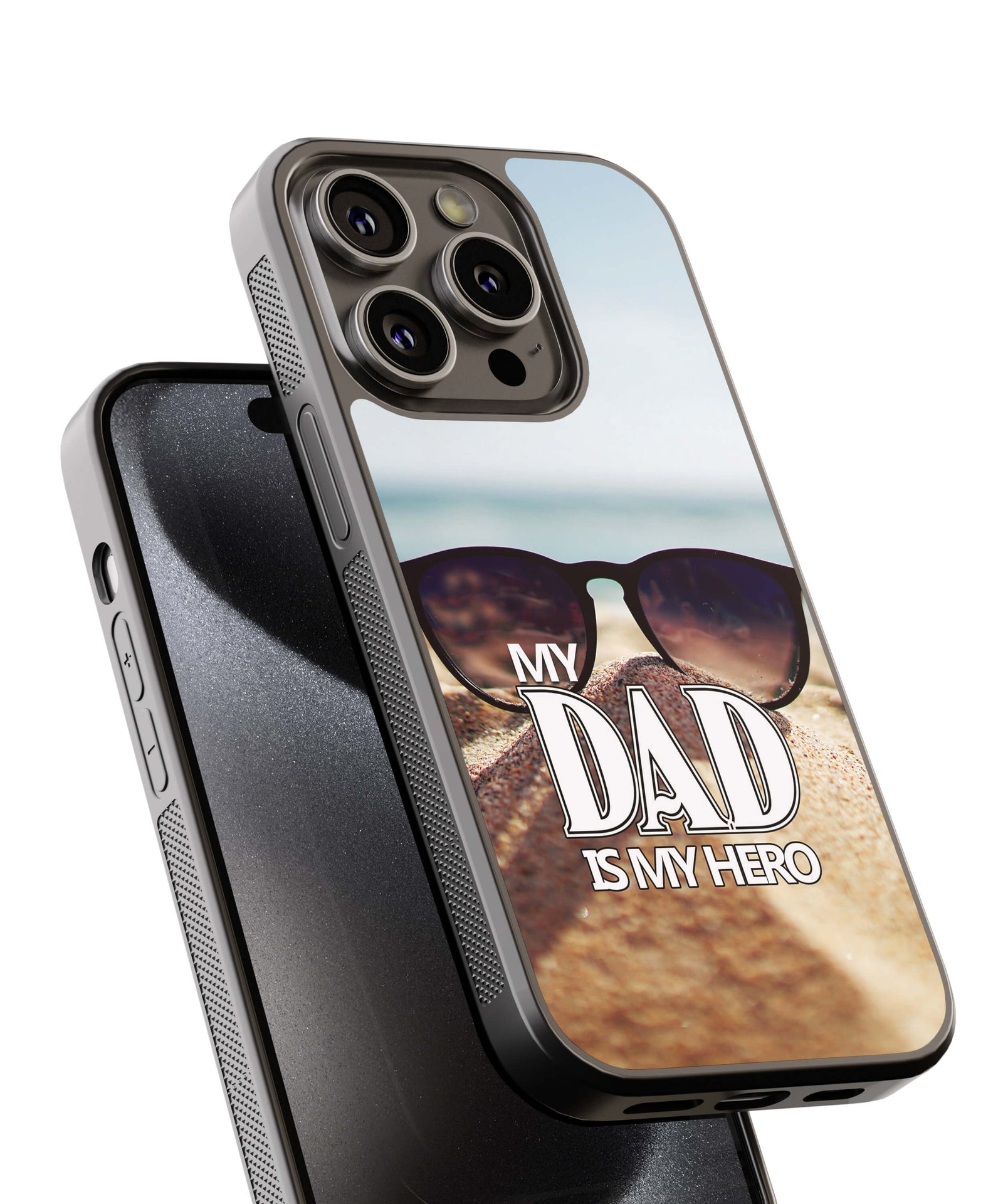 Dad is My Hero Back Cover for 2D Hybrid TPU And Metal CaseU0123Hybrid Metal TPU