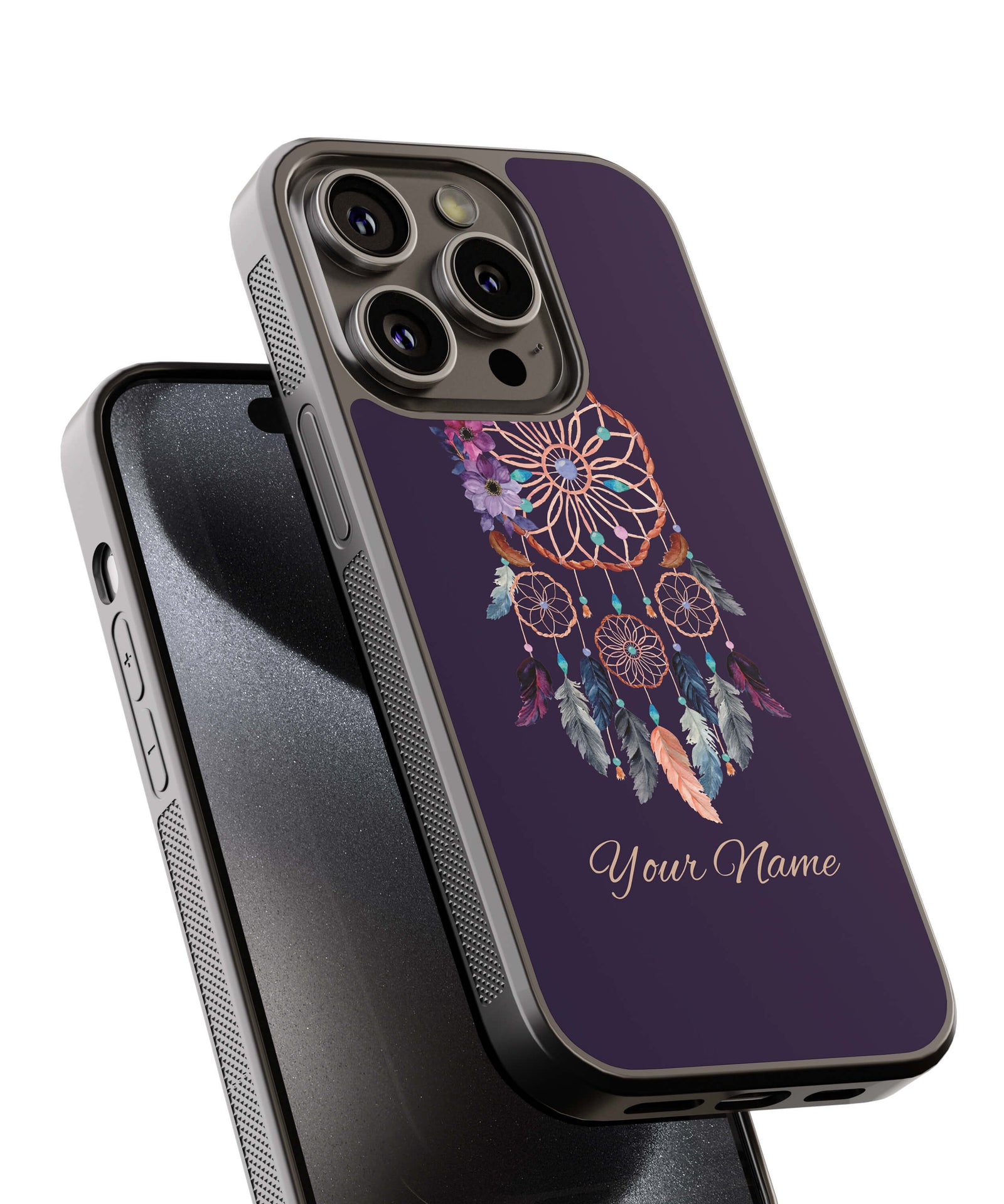 Dream Catcher with Name Back Cover for 2D Hybrid TPU And Metal CaseIK5012Hybrid Metal TPU