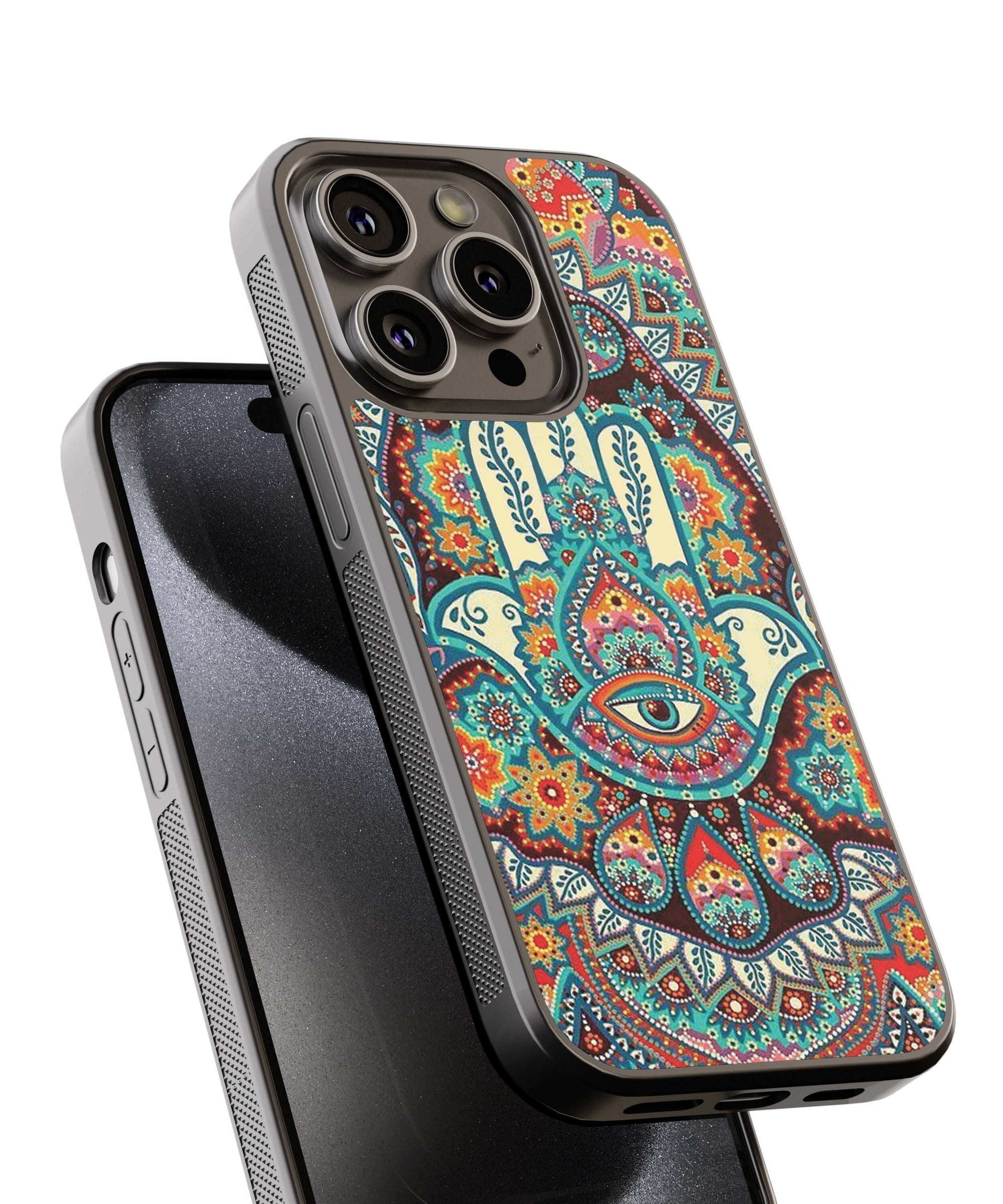 Eye Hands Mandala Back Cover for 2D Hybrid TPU And Metal CasePS1336Hybrid Metal TPU