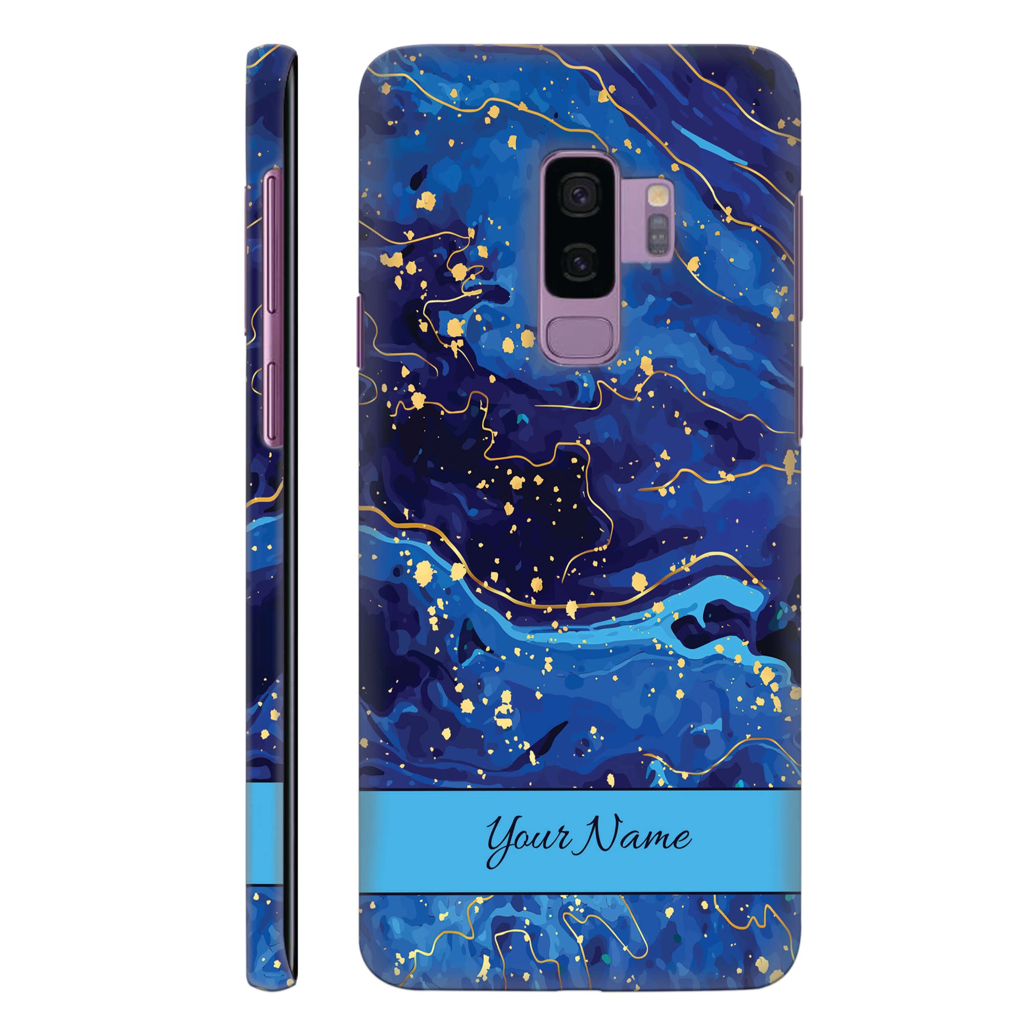 Galaxy Blue with Name Back Cover for HardPlasticIK5007Hard Plastic