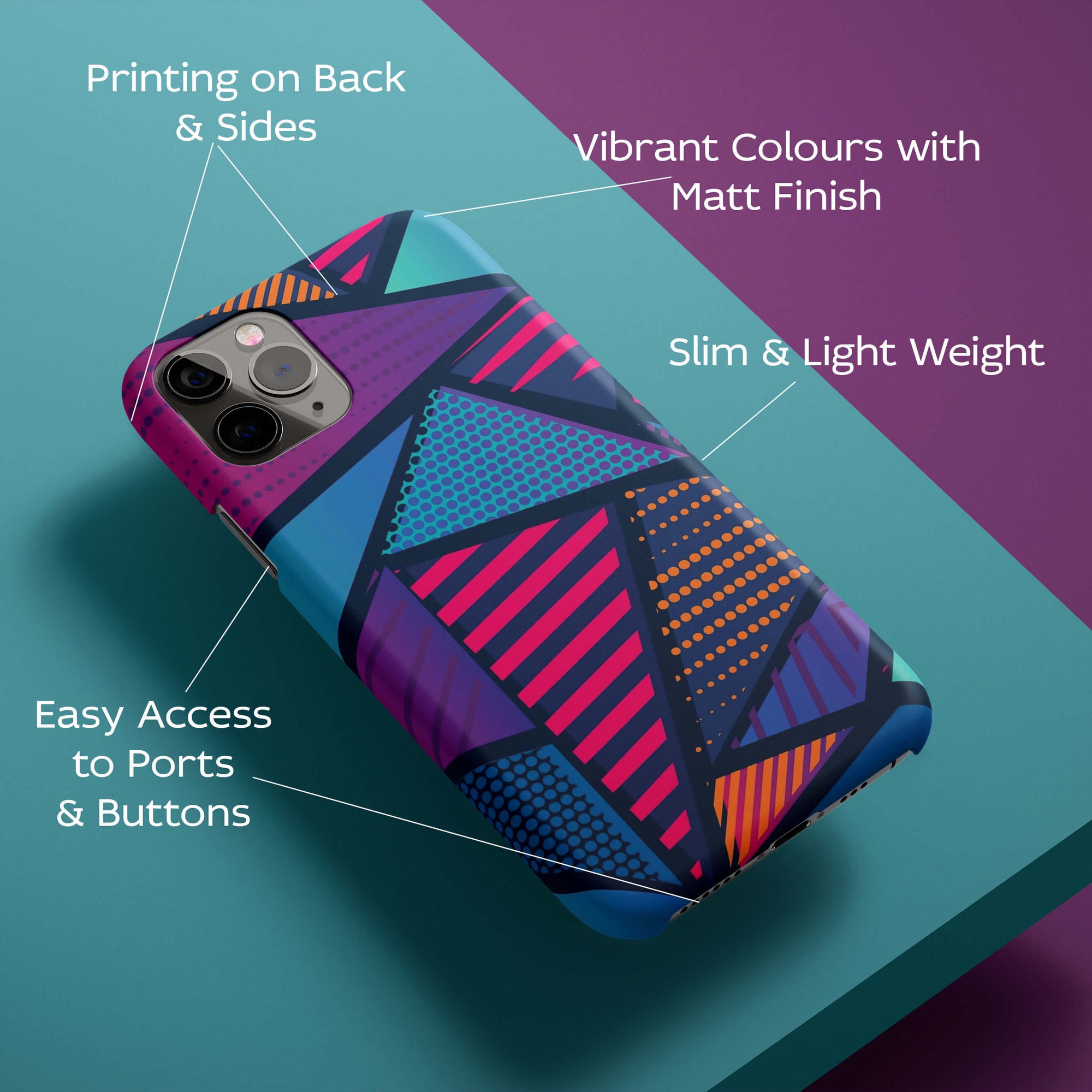 Geometric Pattern Back Cover for HardPlasticPS1335Hard Plastic