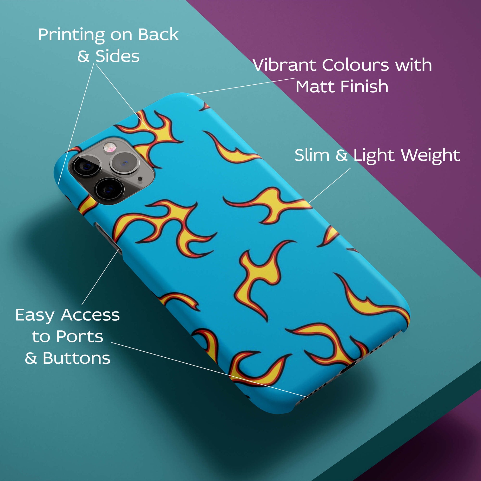 Golf Wang Flame  Back Cover for HardPlasticPS1303Hard Plastic