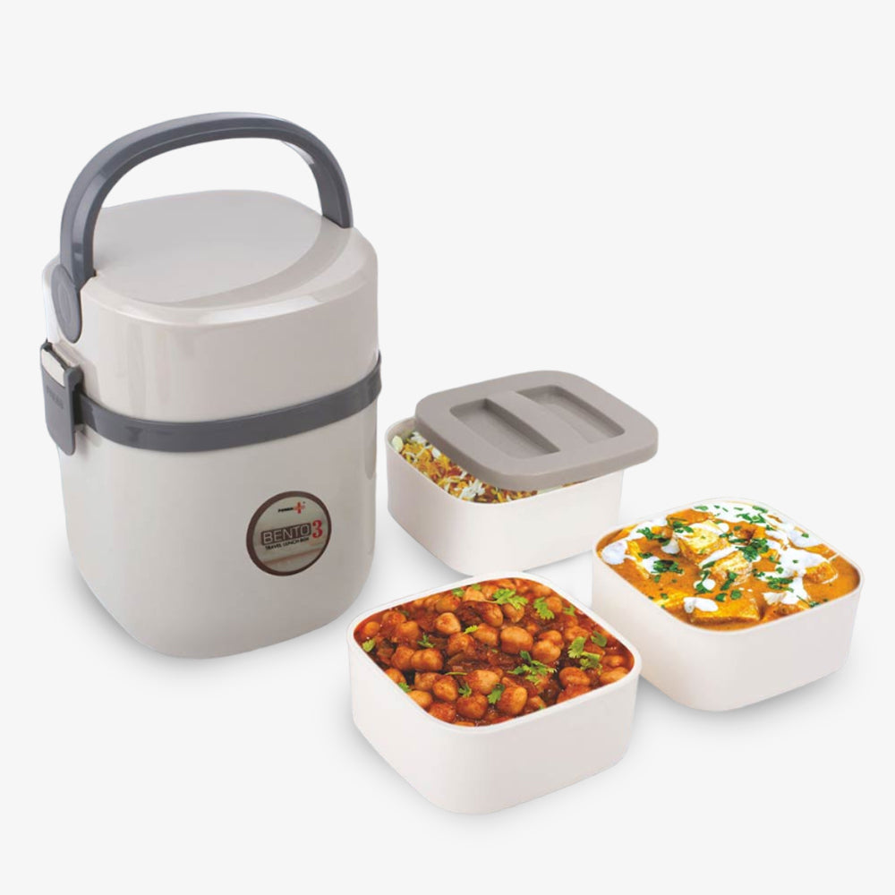 Bento Travel Lunch Box with 3 Plastic Containers