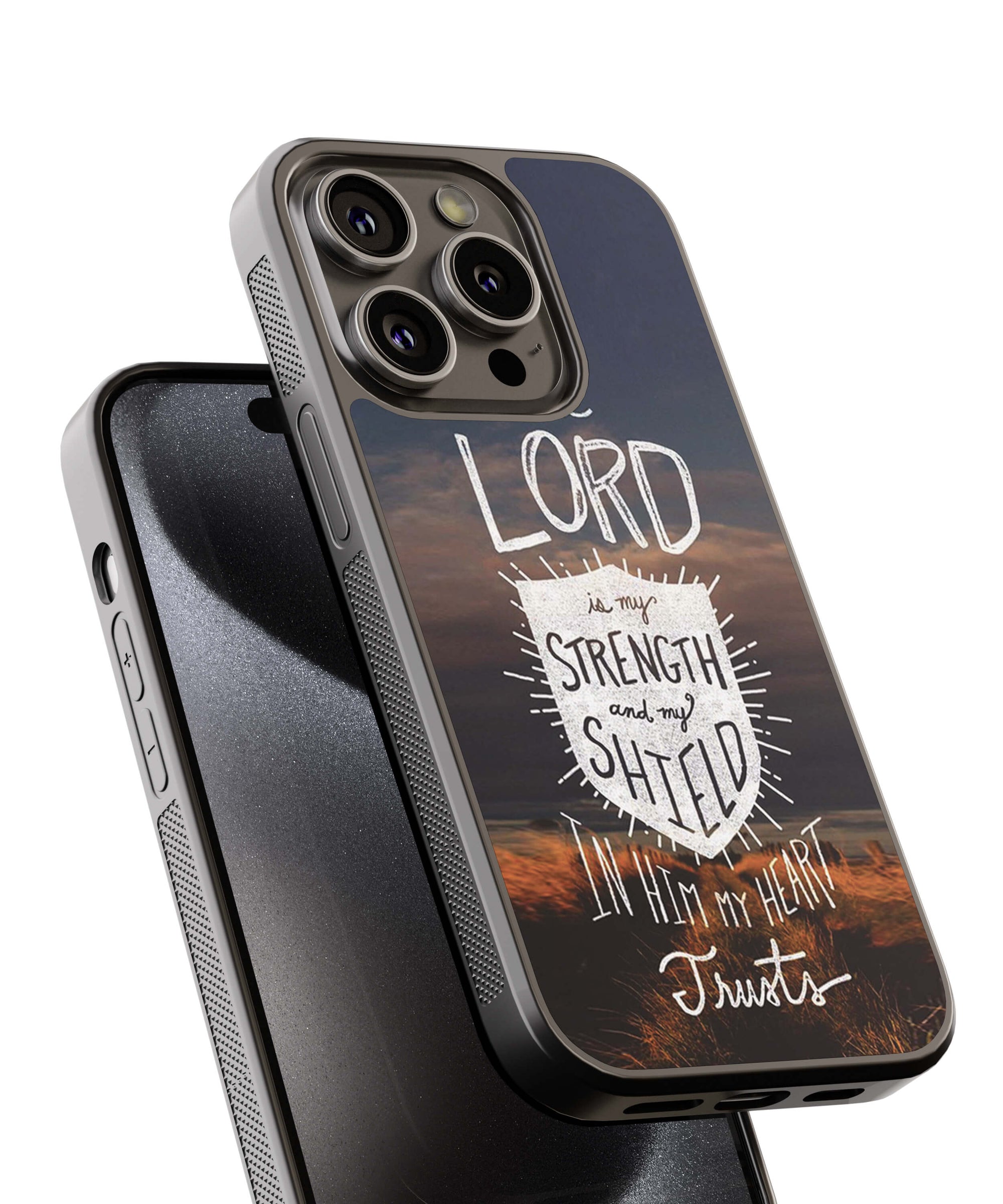 In Lord My Heart Trusts Back Cover for 2D Hybrid TPU And Metal CaseD2206Hybrid Metal TPU