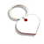 Heart Shape Keychain with Red Highlights: Show Your Love in Style