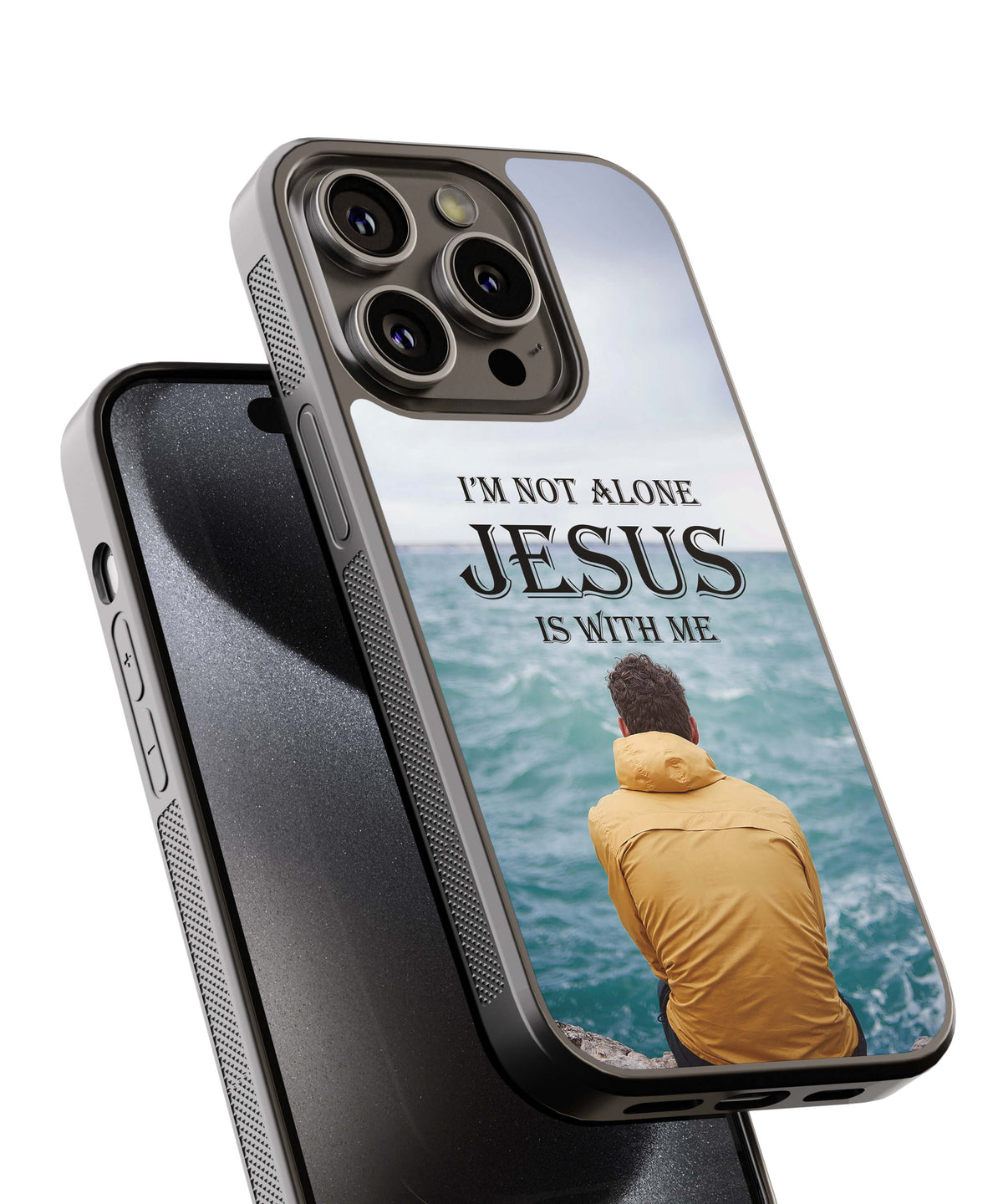 Jesus is with Me Back Cover for 2D Hybrid TPU And Metal CaseW0007Hybrid Metal TPU