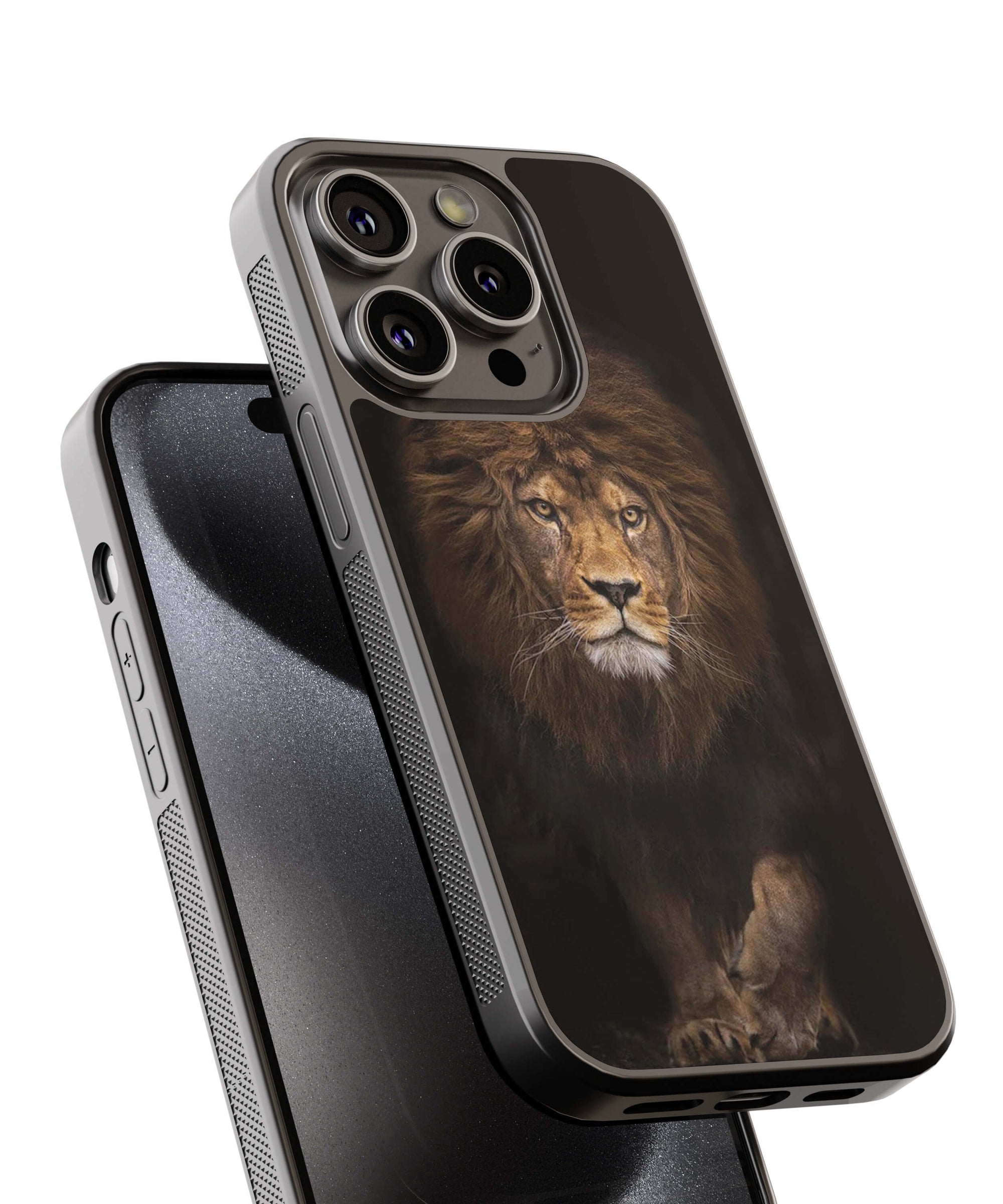 Lion A Powerfull Creation Of Nature  Back Cover for 2D Hybrid TPU And Metal CaseBT0012Hybrid Metal TPU