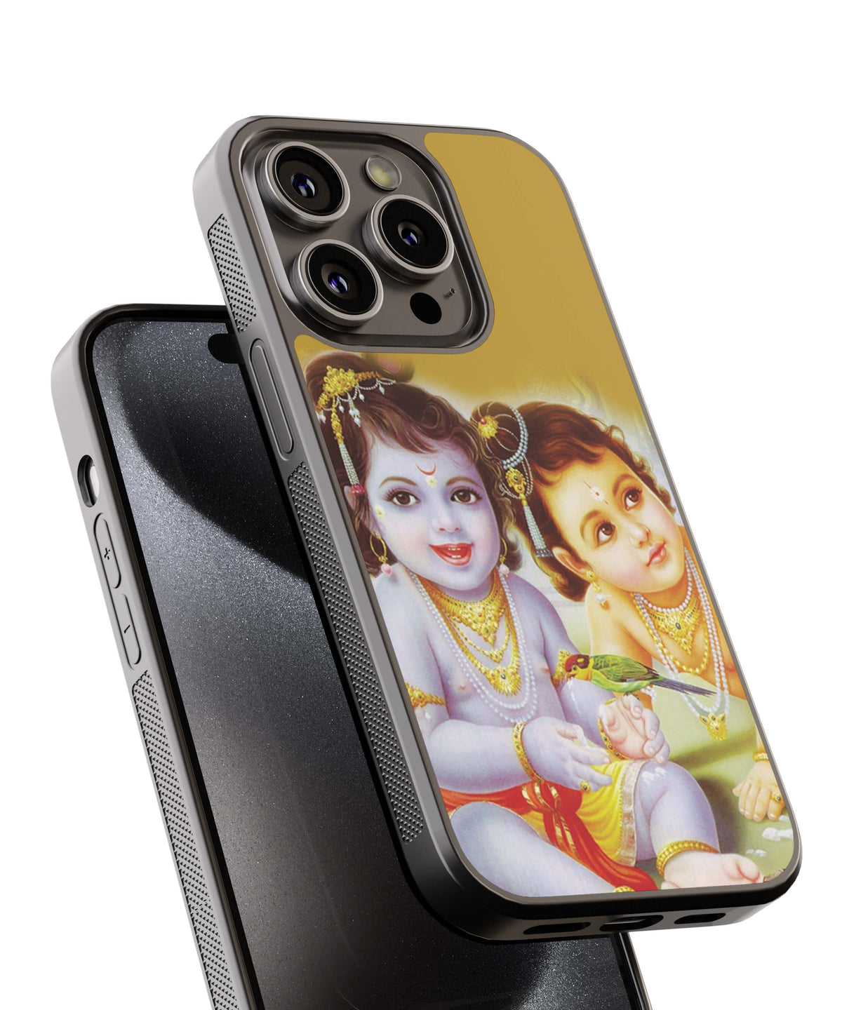 Lord Krishna And Sudama Kiddish Pic Back Cover for 2D Hybrid TPU And Metal CaseBT0250Hybrid Metal TPU