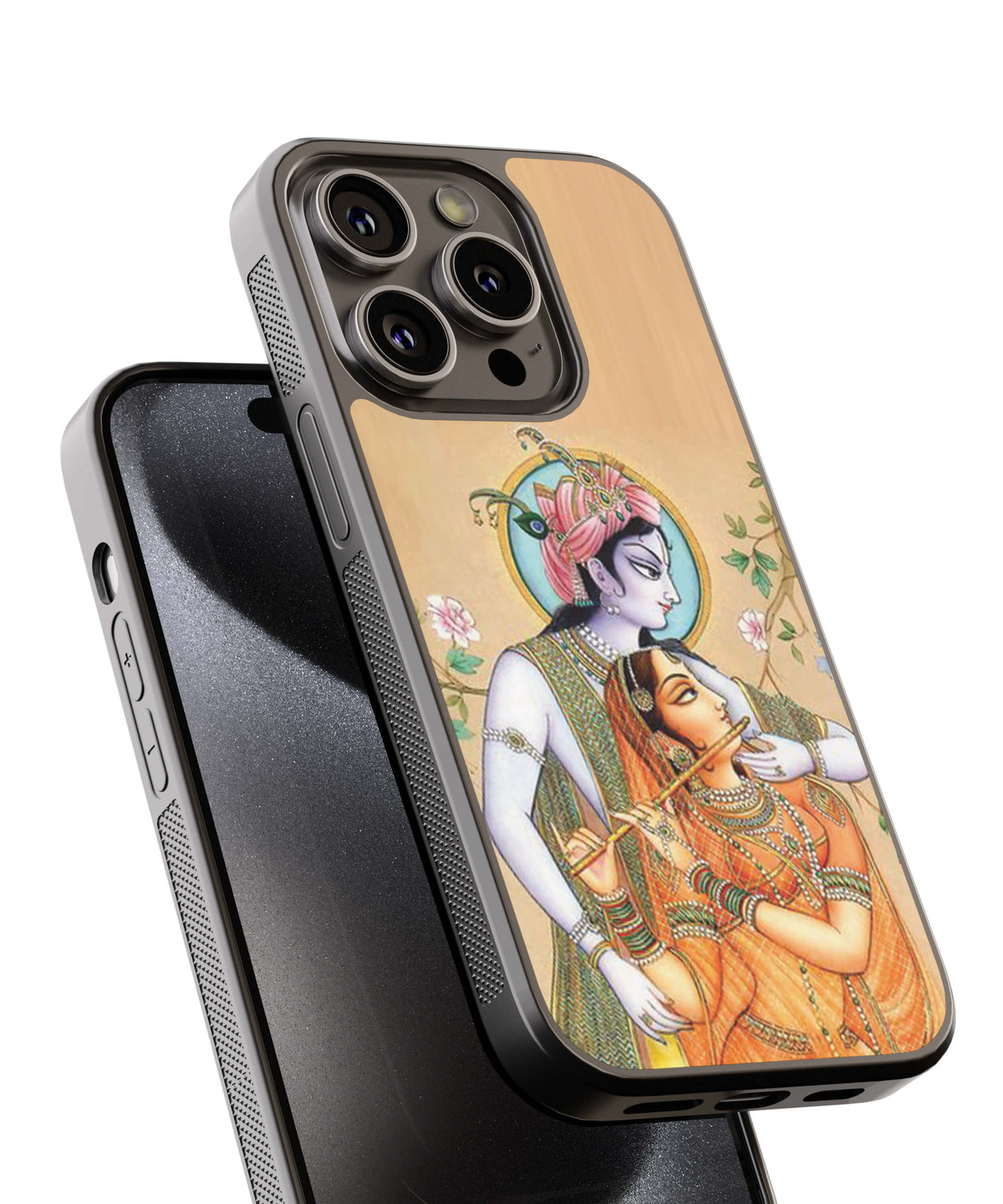 Lord Krishna with Radha Back Cover for 2D Hybrid TPU And Metal CaseG0240Hybrid Metal TPU