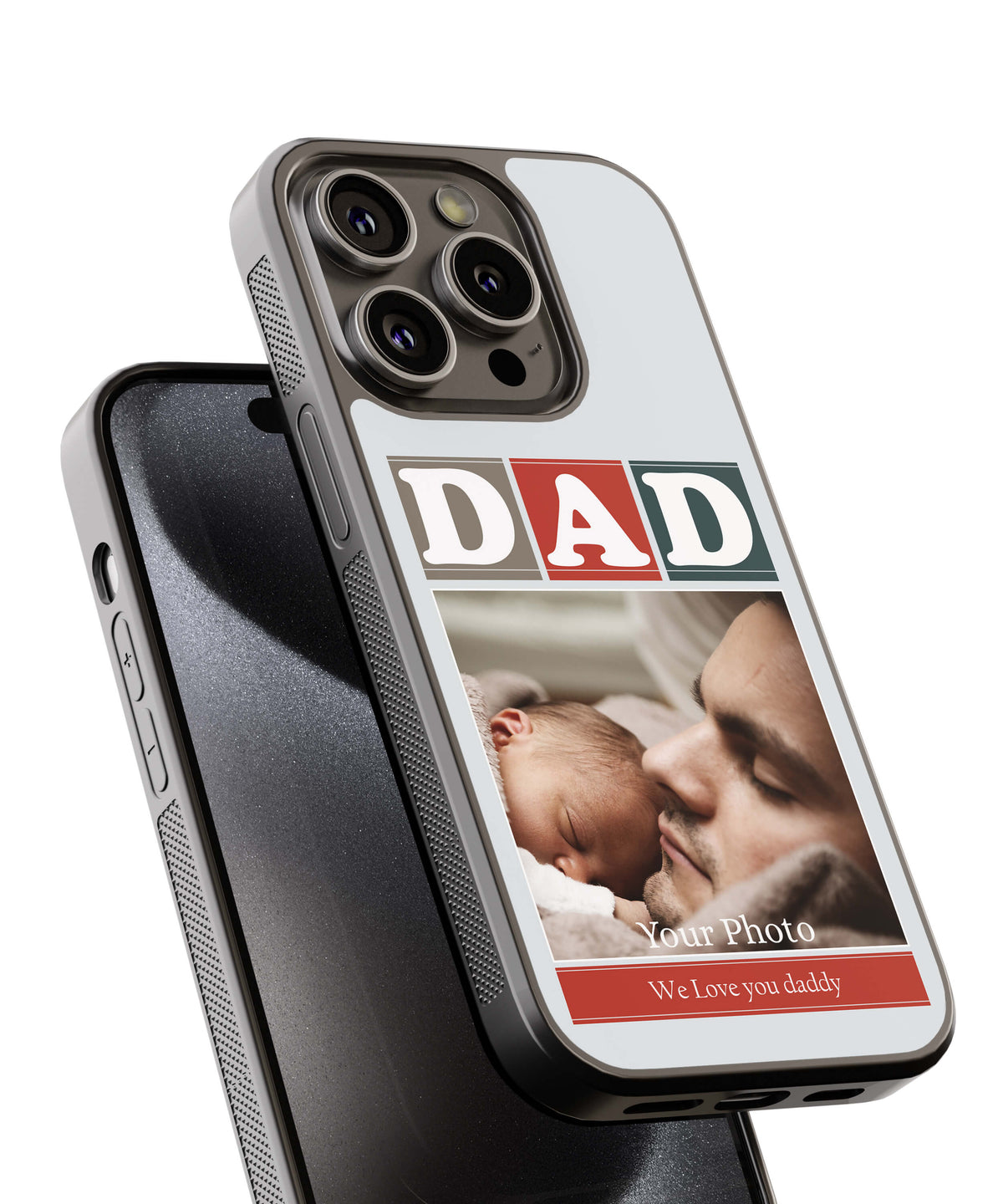 Love Dad Back Cover for 2D Hybrid TPU And Metal CaseA0523Hybrid Metal TPU