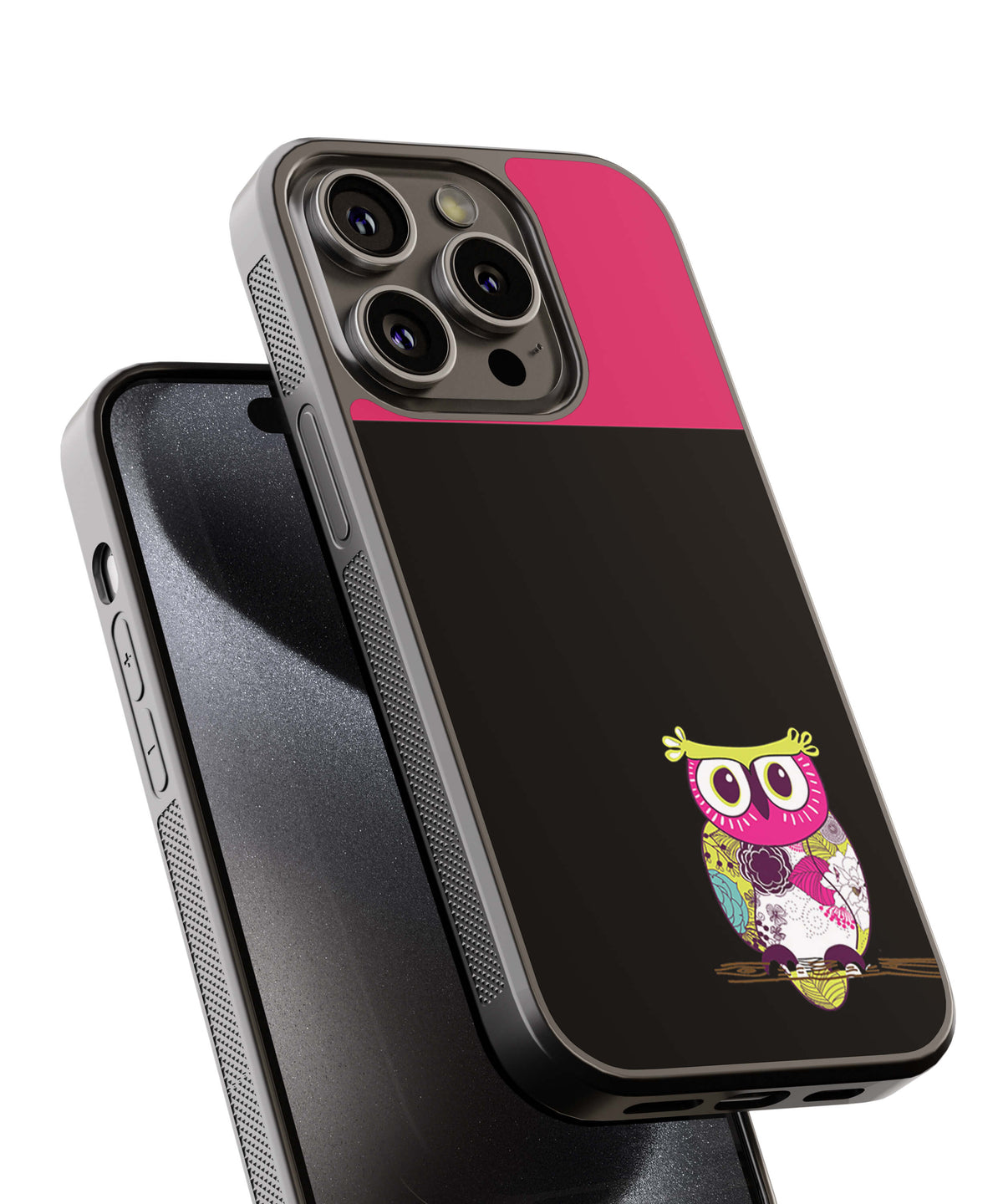 Lovely Owl Back Cover for 2D Hybrid TPU And Metal CaseT0009Hybrid Metal TPU