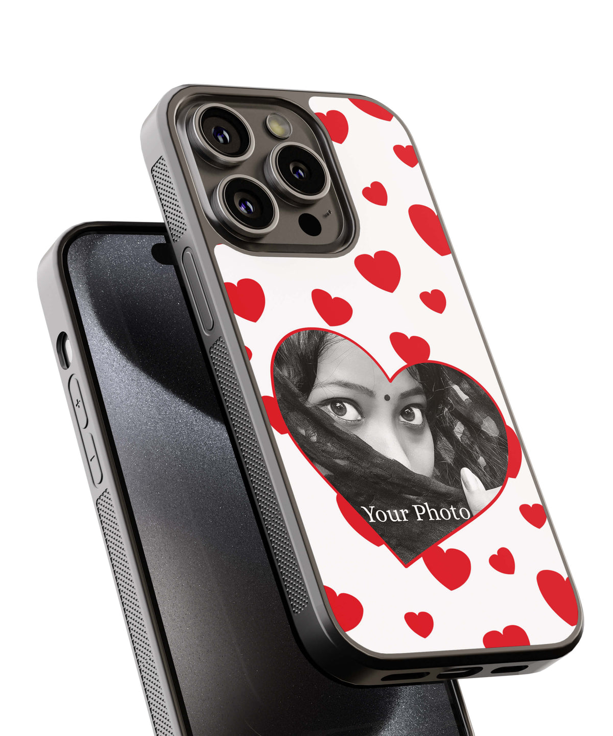 Loving Hearts Back Cover for 2D Hybrid TPU And Metal CaseA0525Hybrid Metal TPU