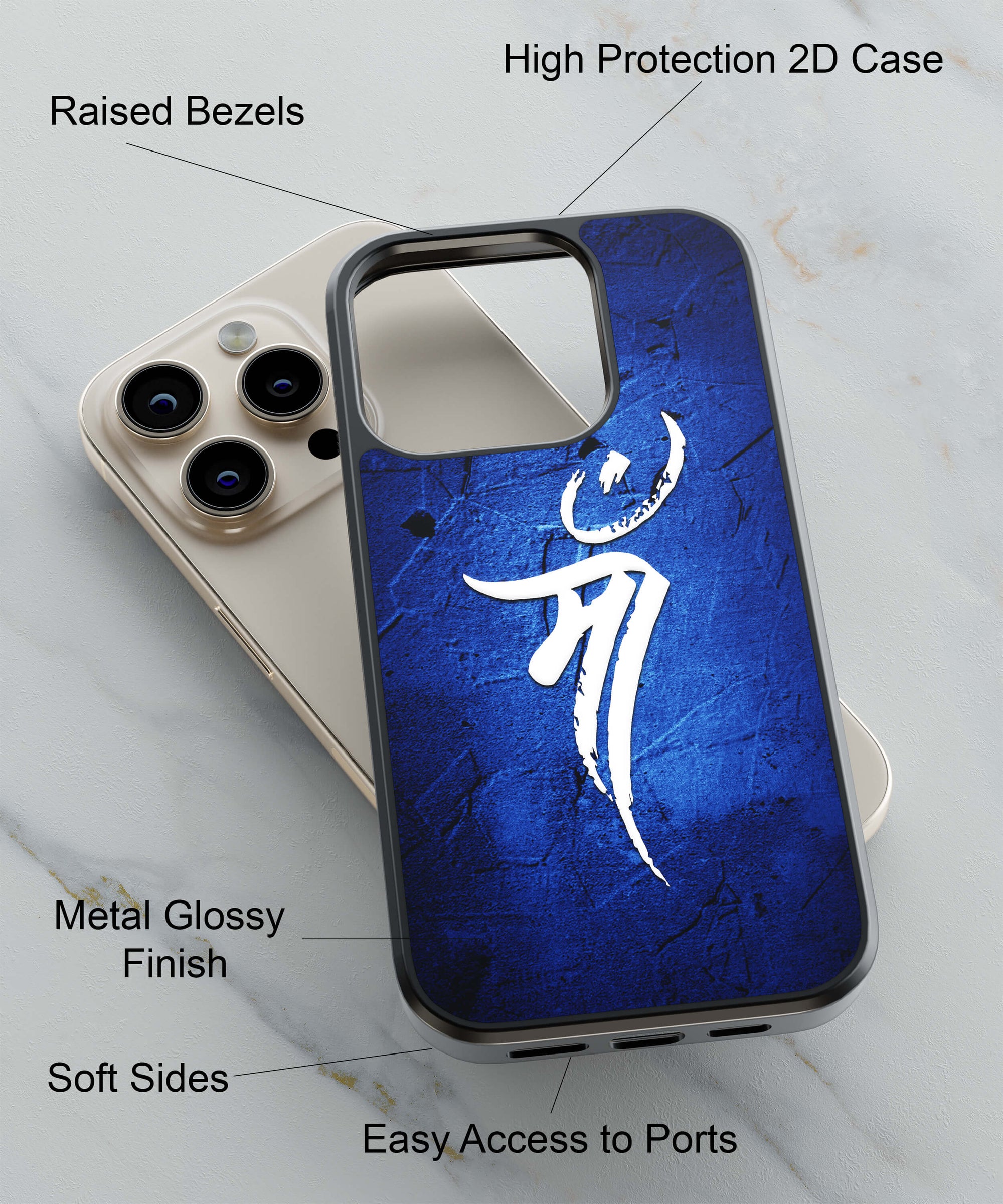 Maa Back Cover for 2D Hybrid TPU And Metal CaseGX0051Hybrid Metal TPU