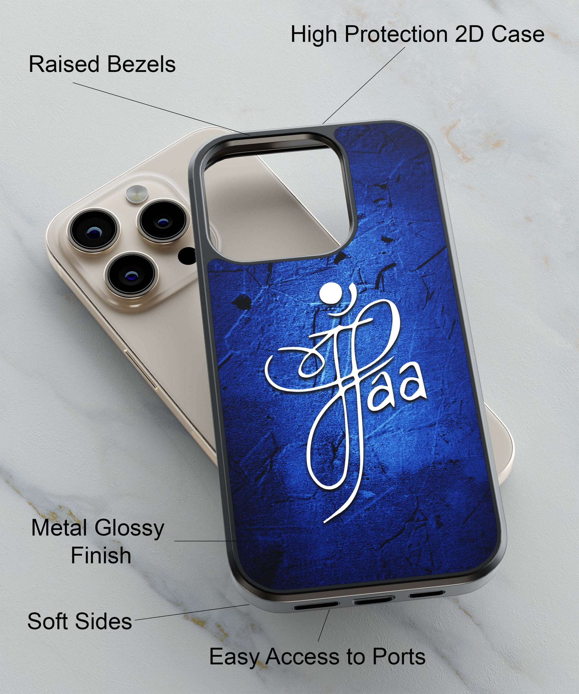 Maa Paa Back Cover for 2D Hybrid TPU And Metal CaseU0213Hybrid Metal TPU