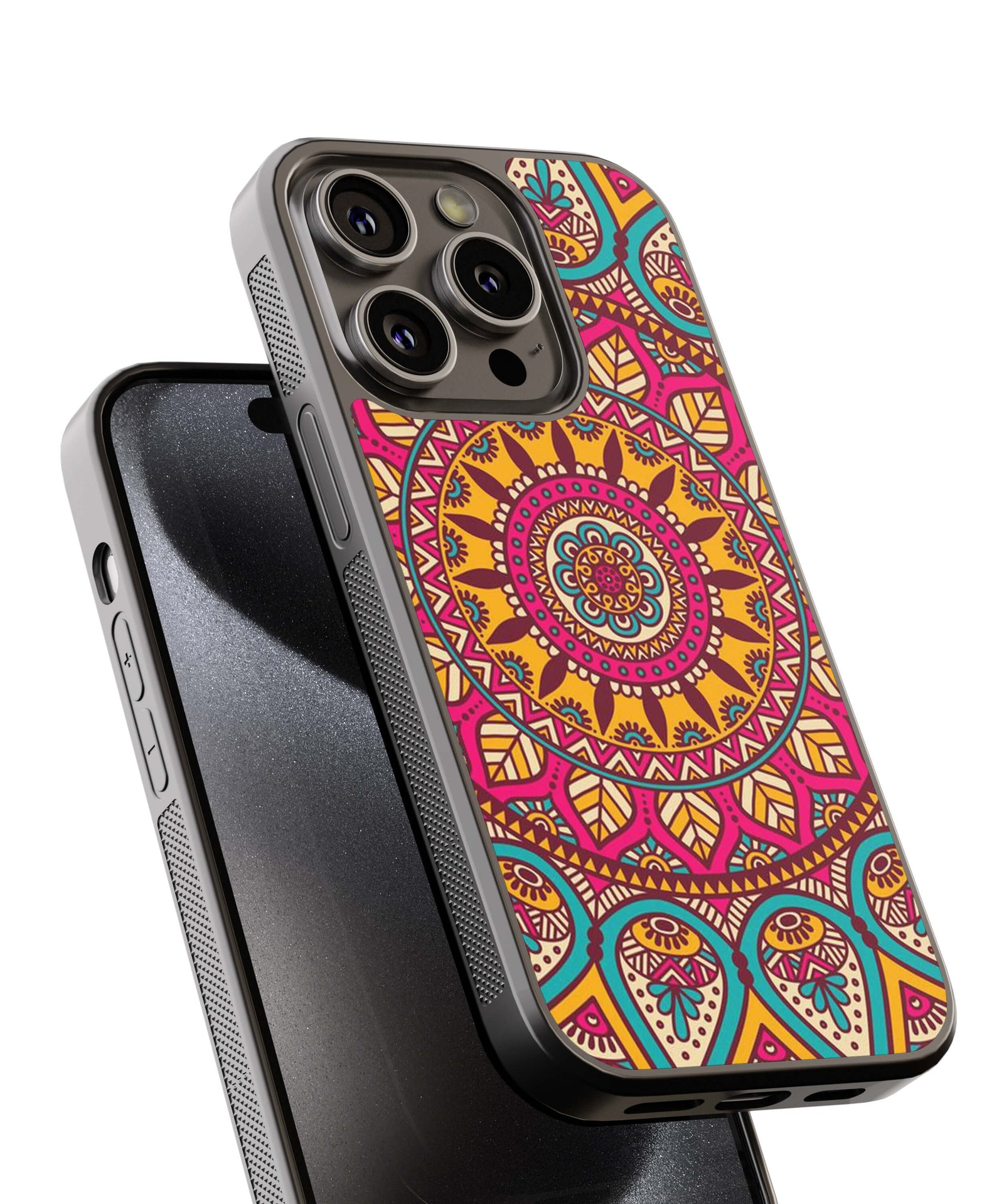 Mandala Back Cover for 2D Hybrid TPU And Metal CasePS1309Hybrid Metal TPU