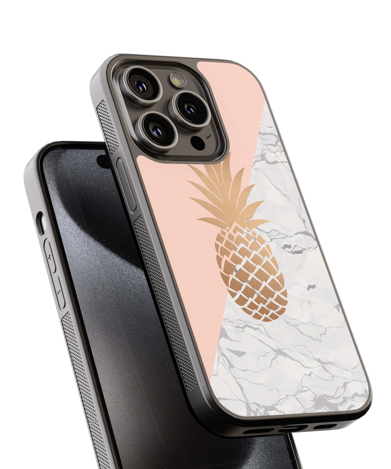 Pineapple Marble Back Cover for 2D Hybrid TPU And Metal CasePS1330Hybrid Metal TPU