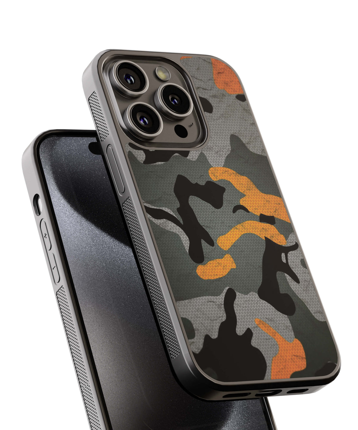 Premium Looking Camouflage Back Cover for 2D Hybrid TPU And Metal CasePS1337Hybrid Metal TPU