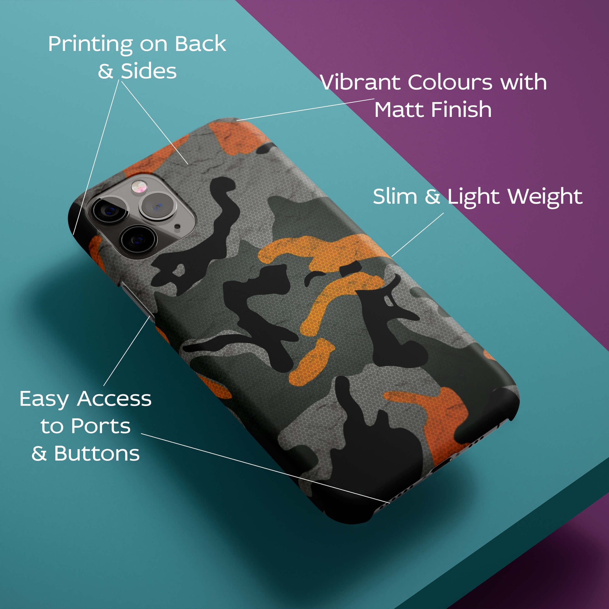 Premium Looking Camouflage Back Cover for HardPlasticPS1337Hard Plastic