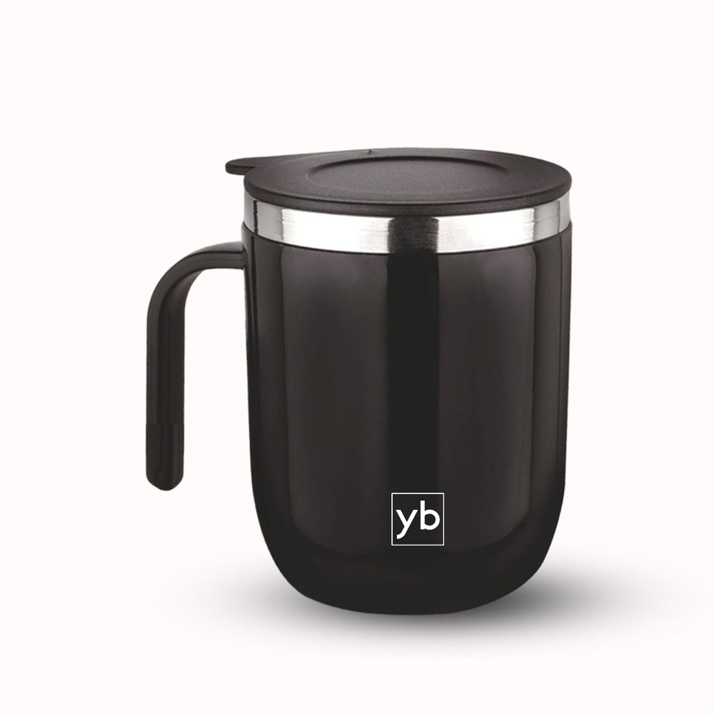 Oxford Stainless Steel Double Wall Coffee Mug with Round Handle - Leakproof and Stylishly Designed for Hot and Cold Beverages - 460ml Capacity