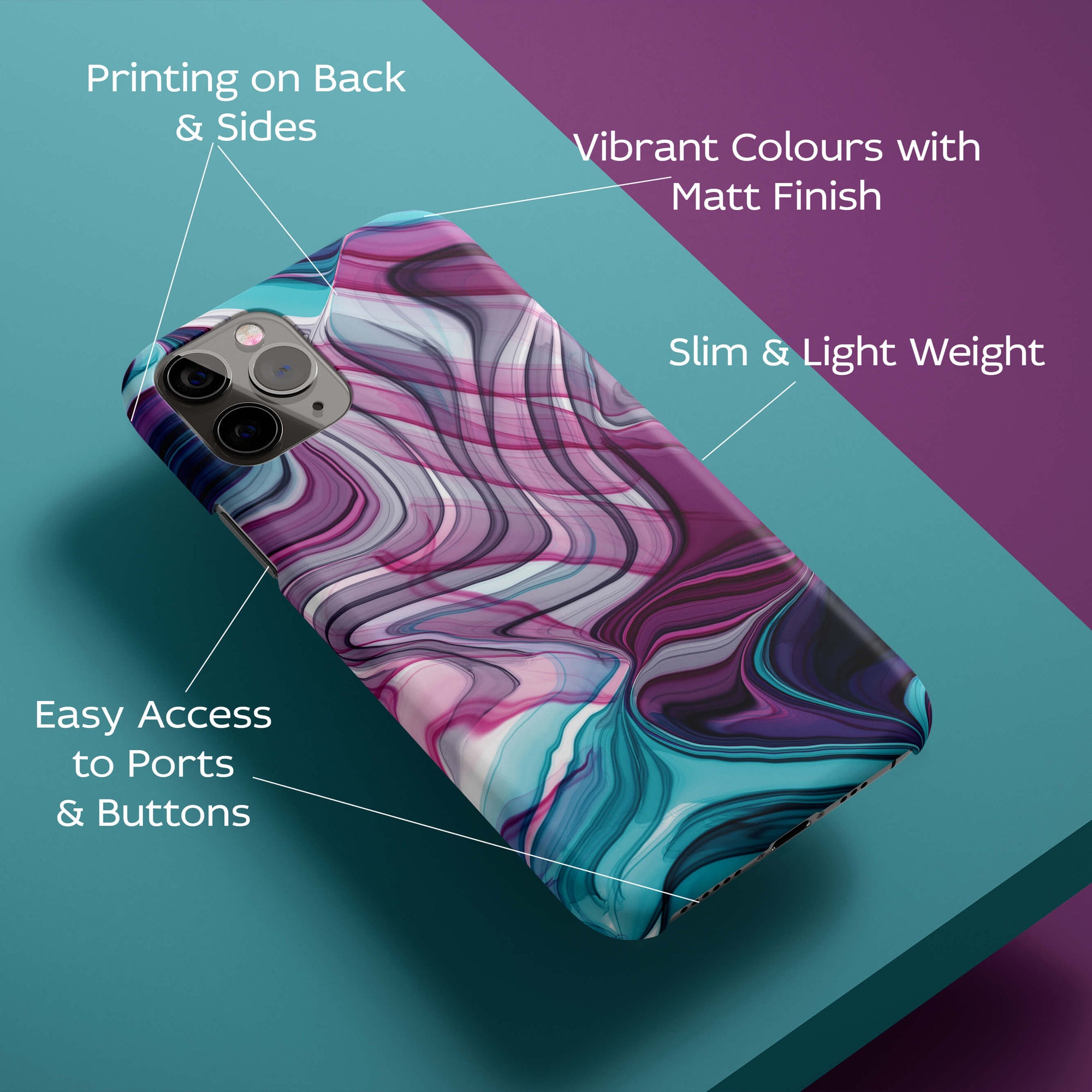 Purple Abstract Back Cover for HardPlasticGF0025Hard Plastic