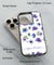 Purple Flowers with Name Back Cover for 2D Hybrid TPU And Metal CaseIK5005Hybrid Metal TPU