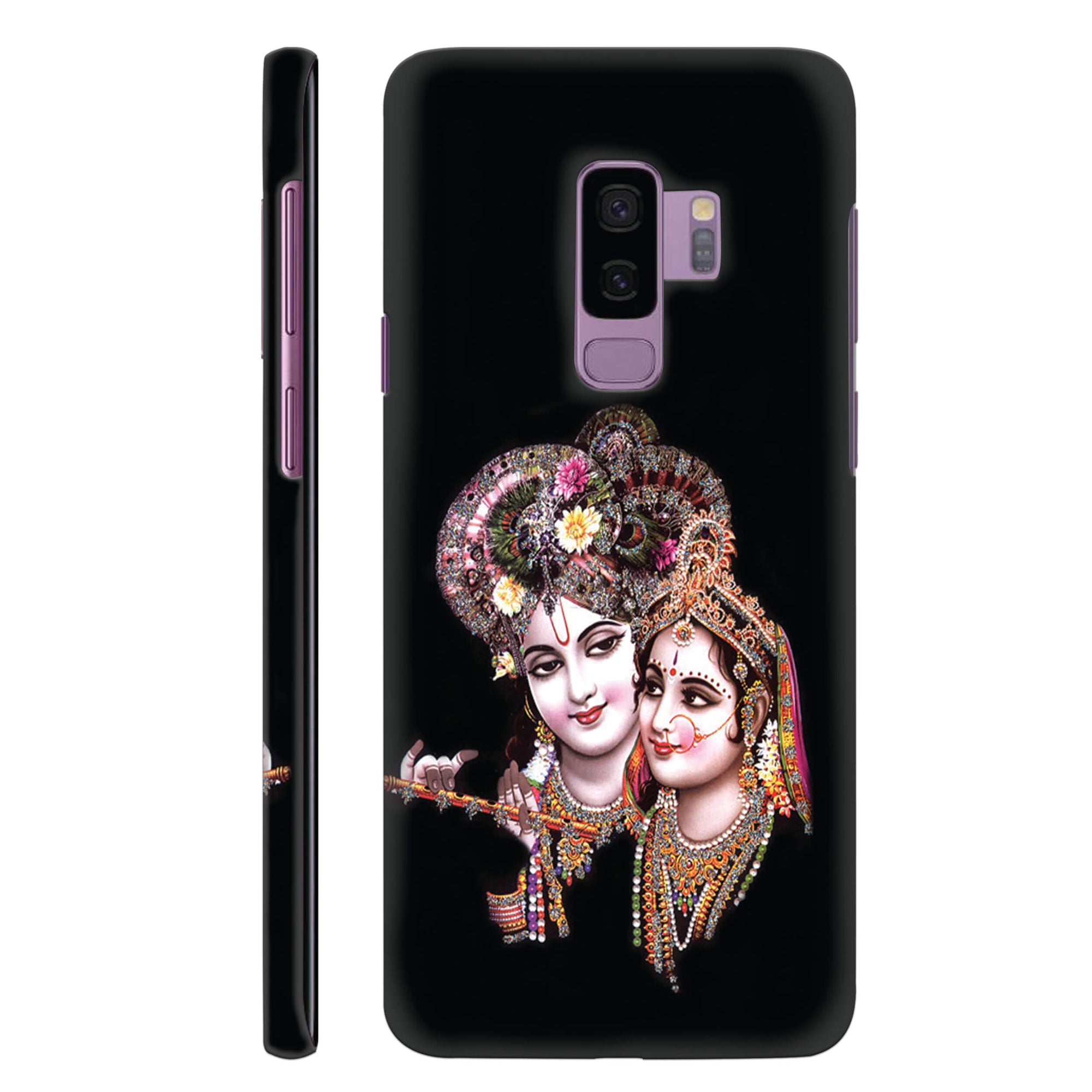 Radha Krishna Face Potrait Back Cover for HardPlasticBT0170Hard Plastic